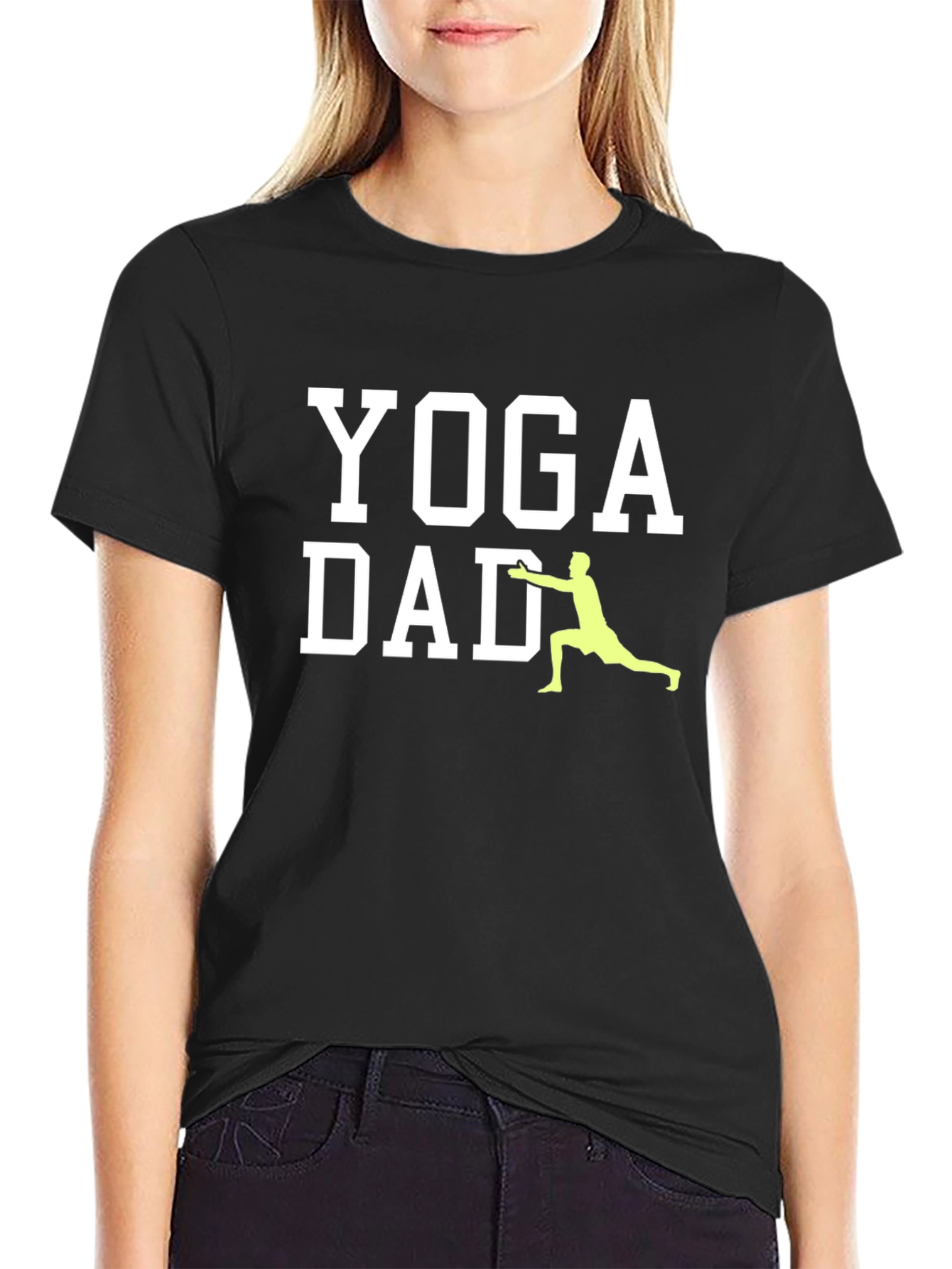Yoga Dad Graphic Tee - Black Cotton T-Shirt