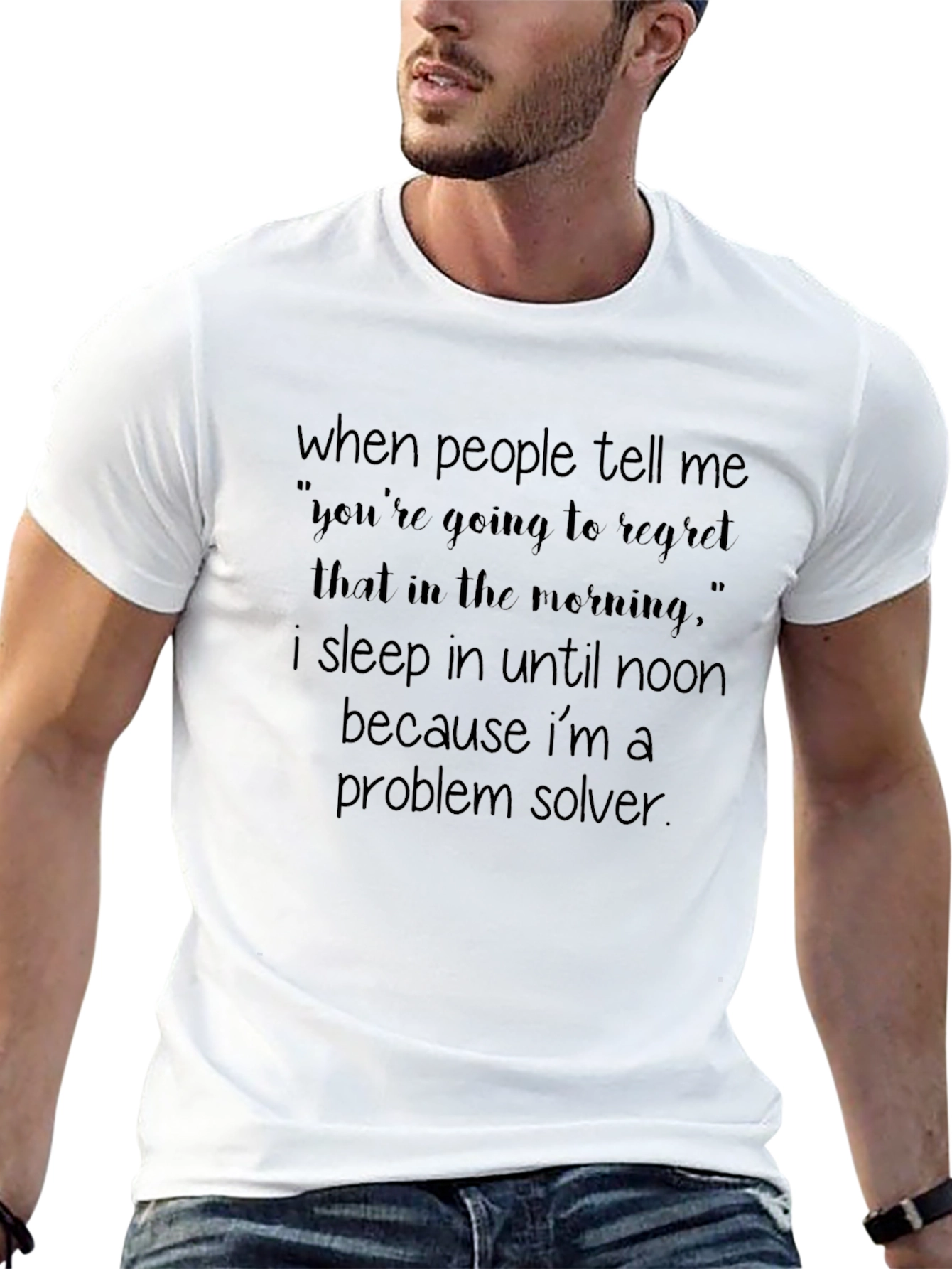 Problem Solver Slogan Graphic Tee