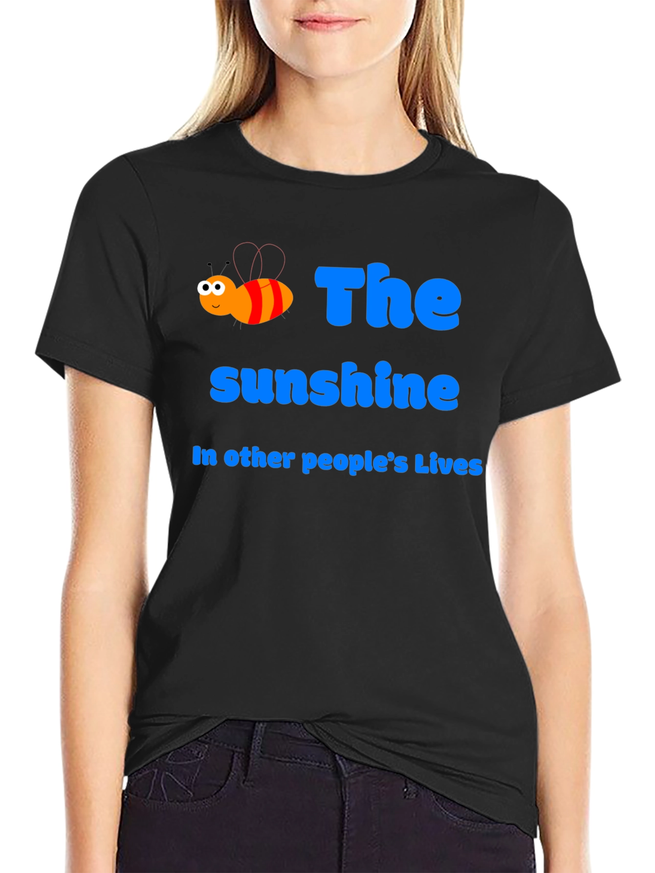 Sunshine Bee Graphic Tee - Positive Vibes T-Shirt