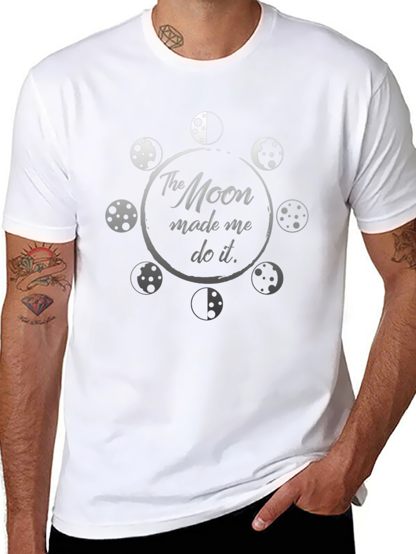 Moon Made Me Do It Graphic T-Shirt - Black