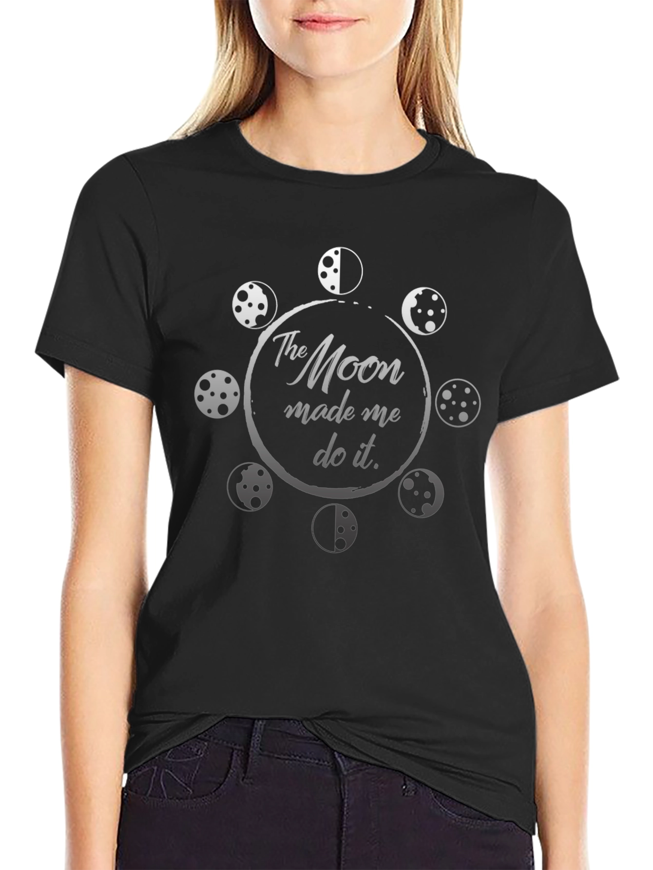 Moon Made Me Do It Graphic T-Shirt - Black