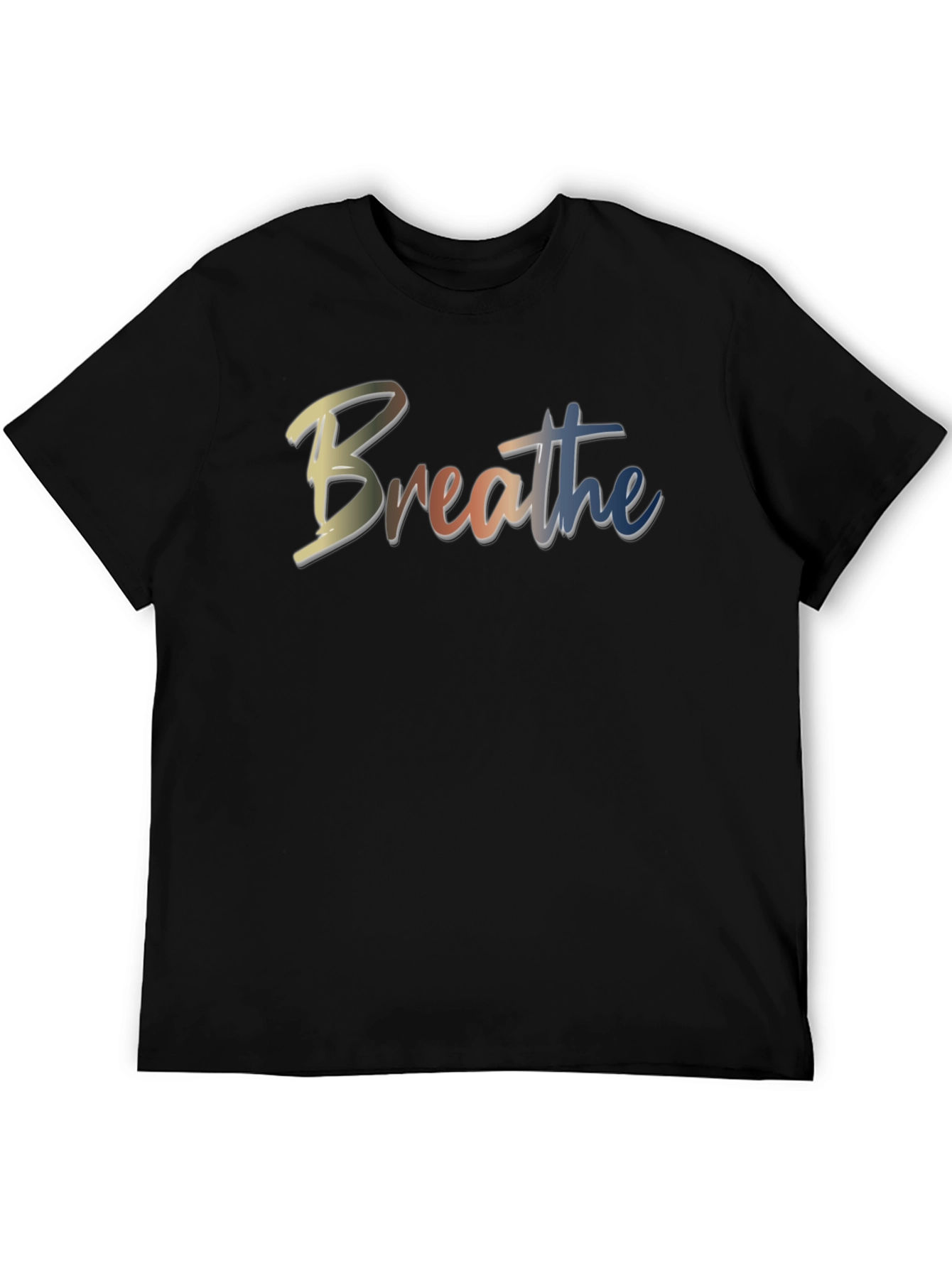 Breathe Graphic Tee - Relaxed Fit Black T-Shirt