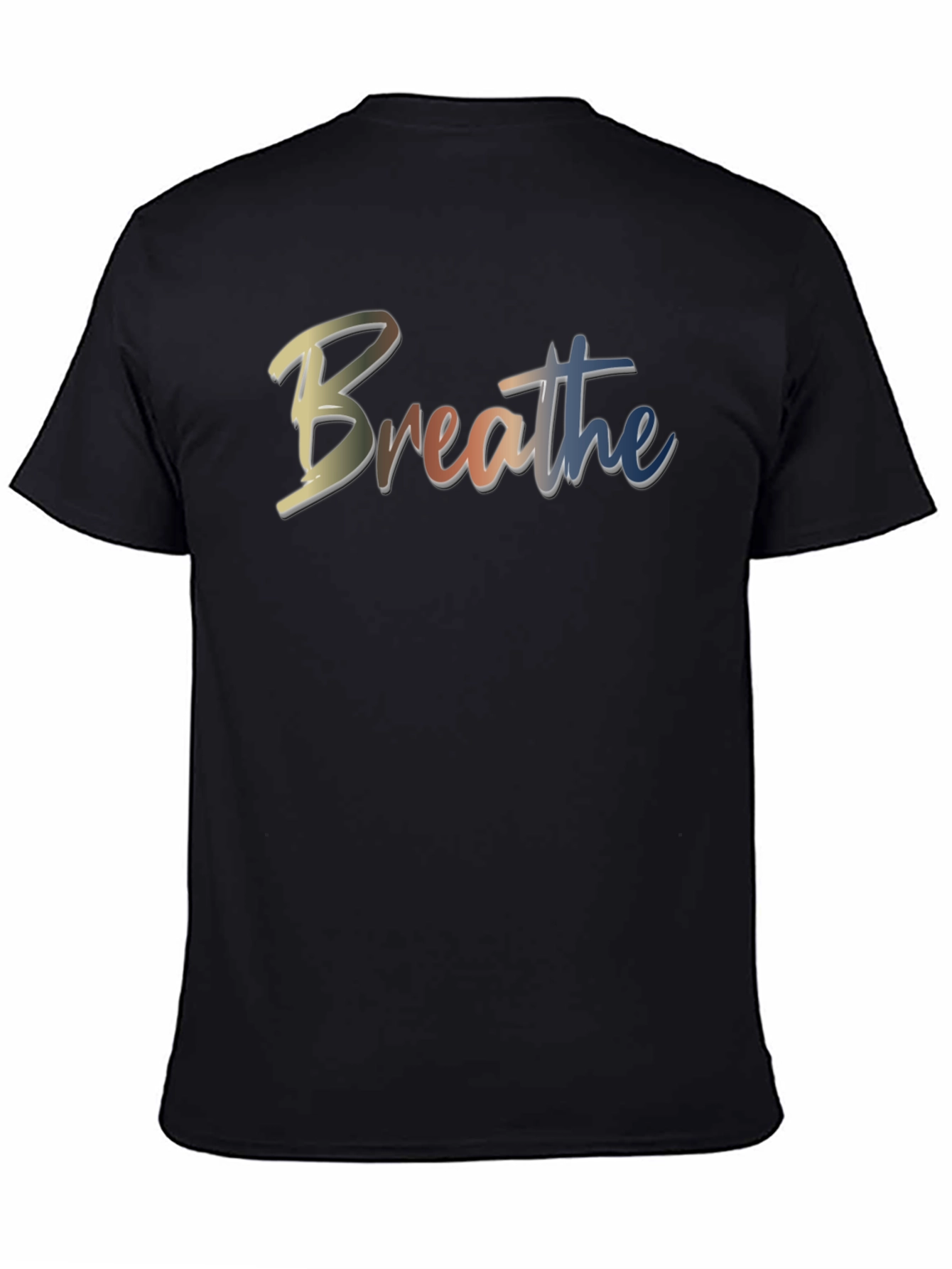 Breathe Graphic Tee - Relaxed Fit Black T-Shirt