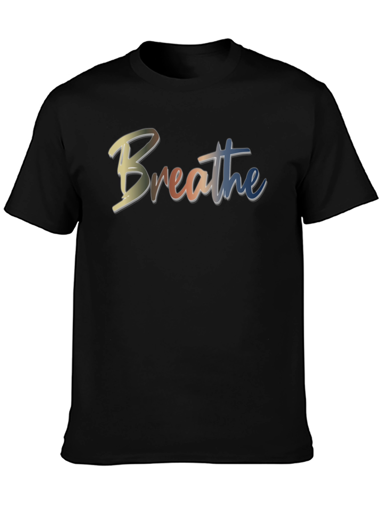 Breathe Graphic Tee - Relaxed Fit Black T-Shirt