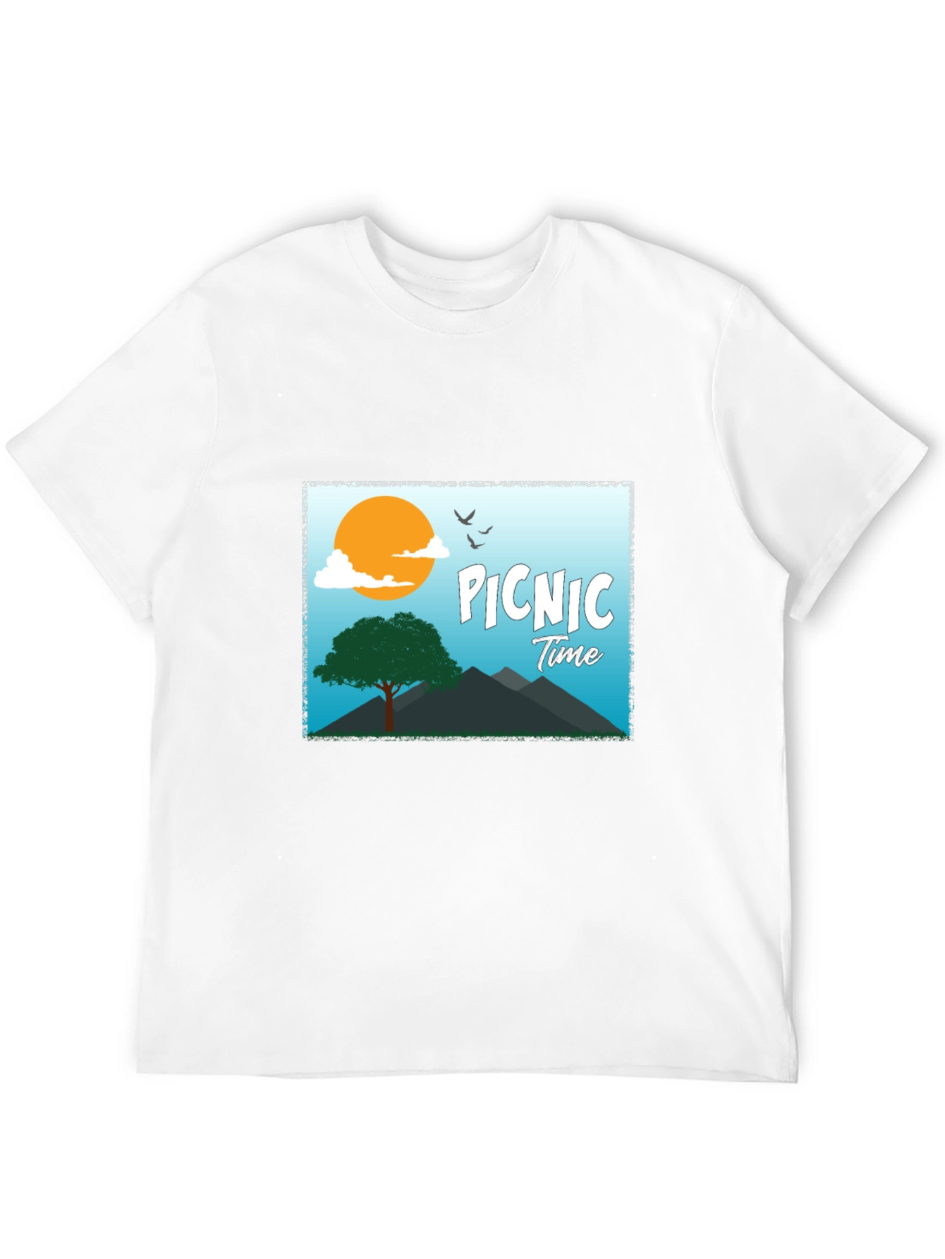 Picnic Time Graphic Tee - Black Casual T-Shirt