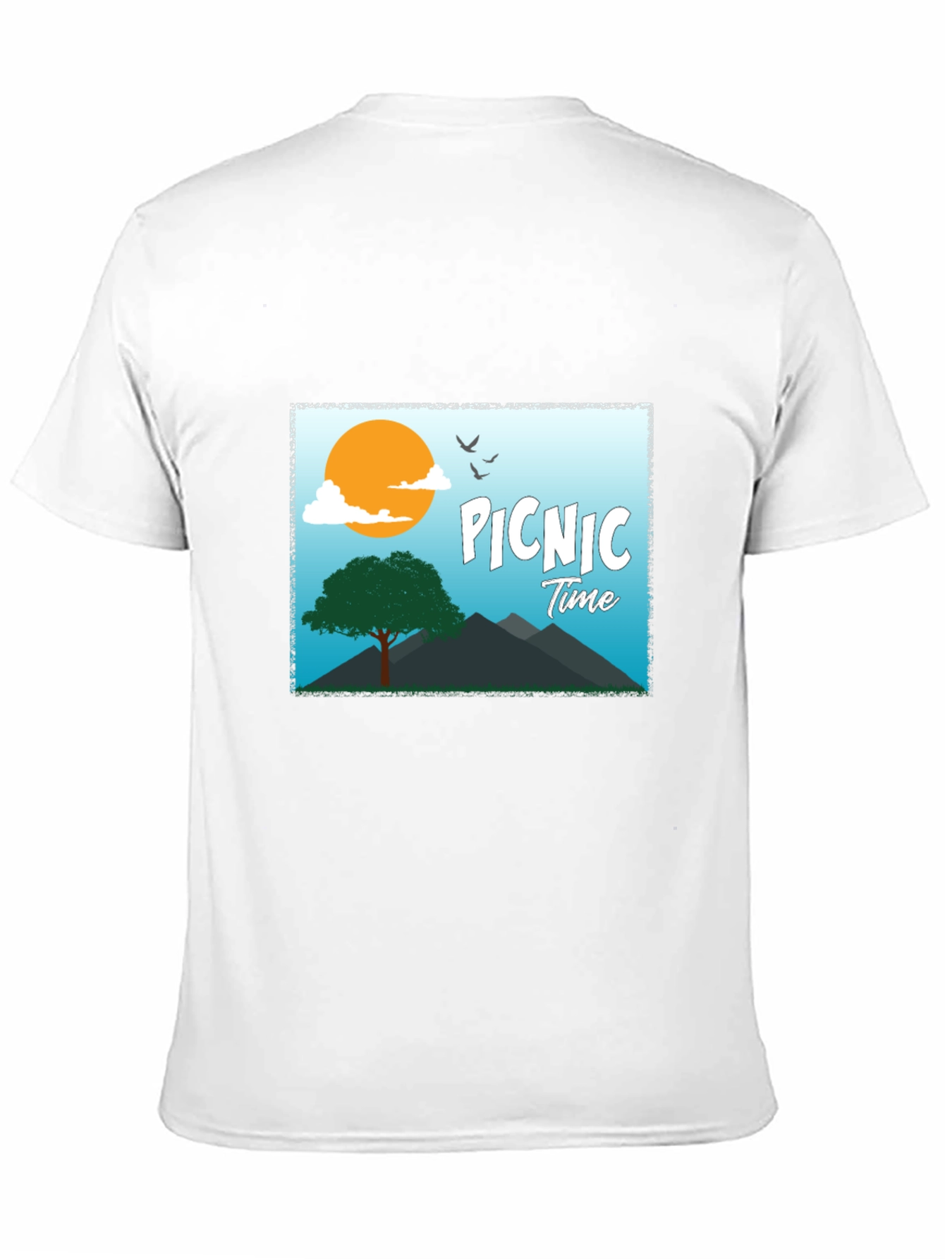 Picnic Time Graphic Tee - Black Casual T-Shirt