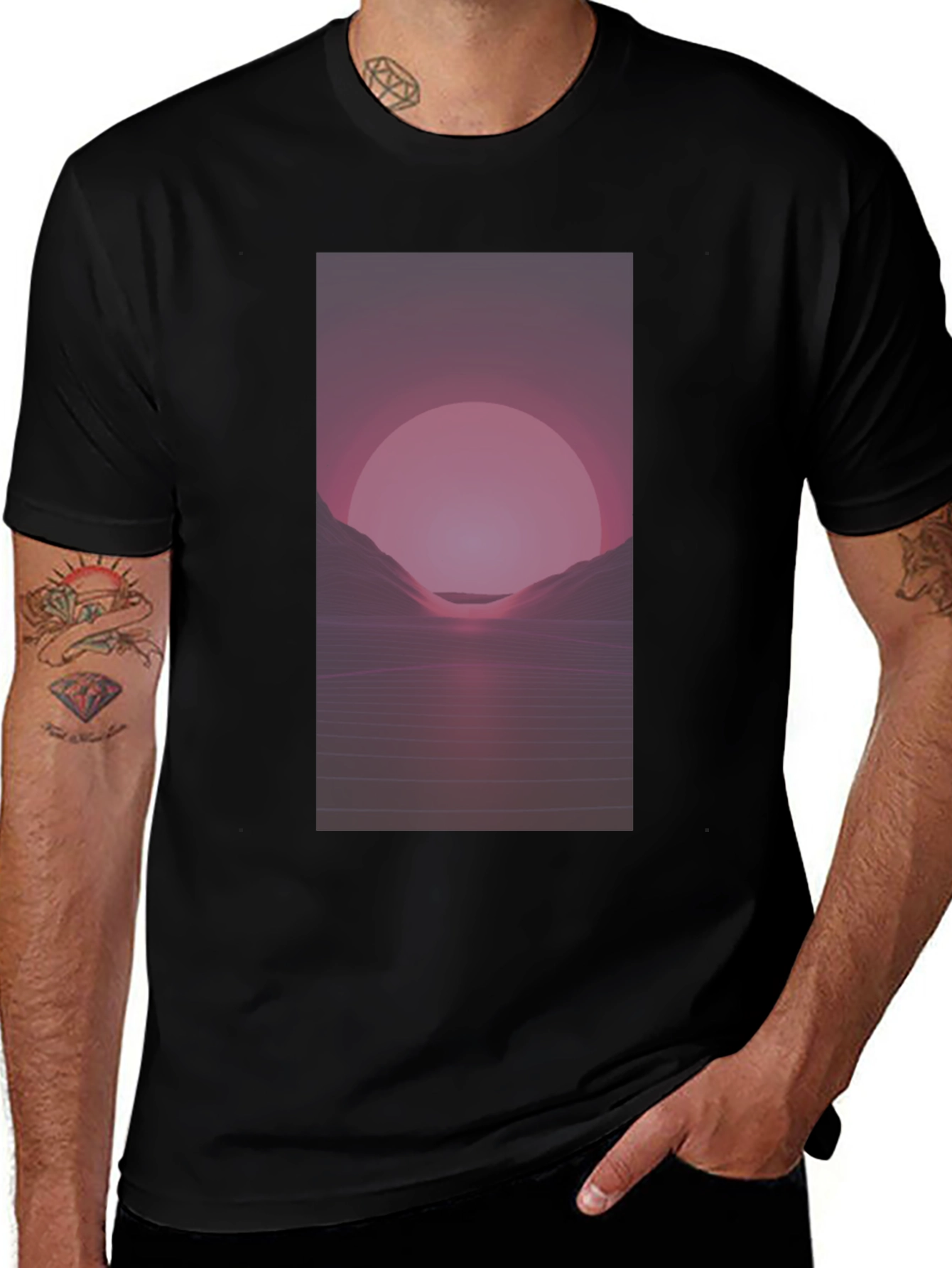 Retro Sunset Synthwave T-Shirt