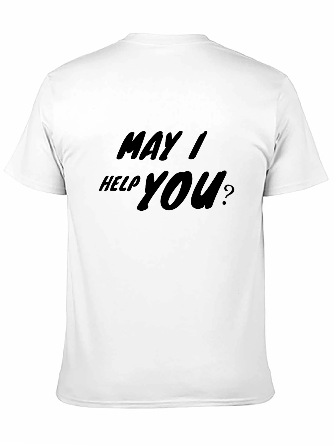 May I Help You? Black Cotton Tee