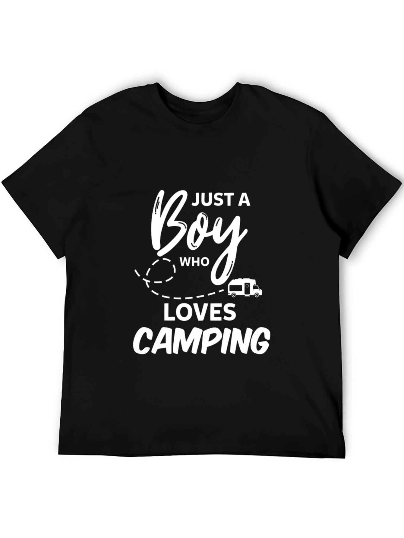 Boy Who Loves Camping Graphic Tee