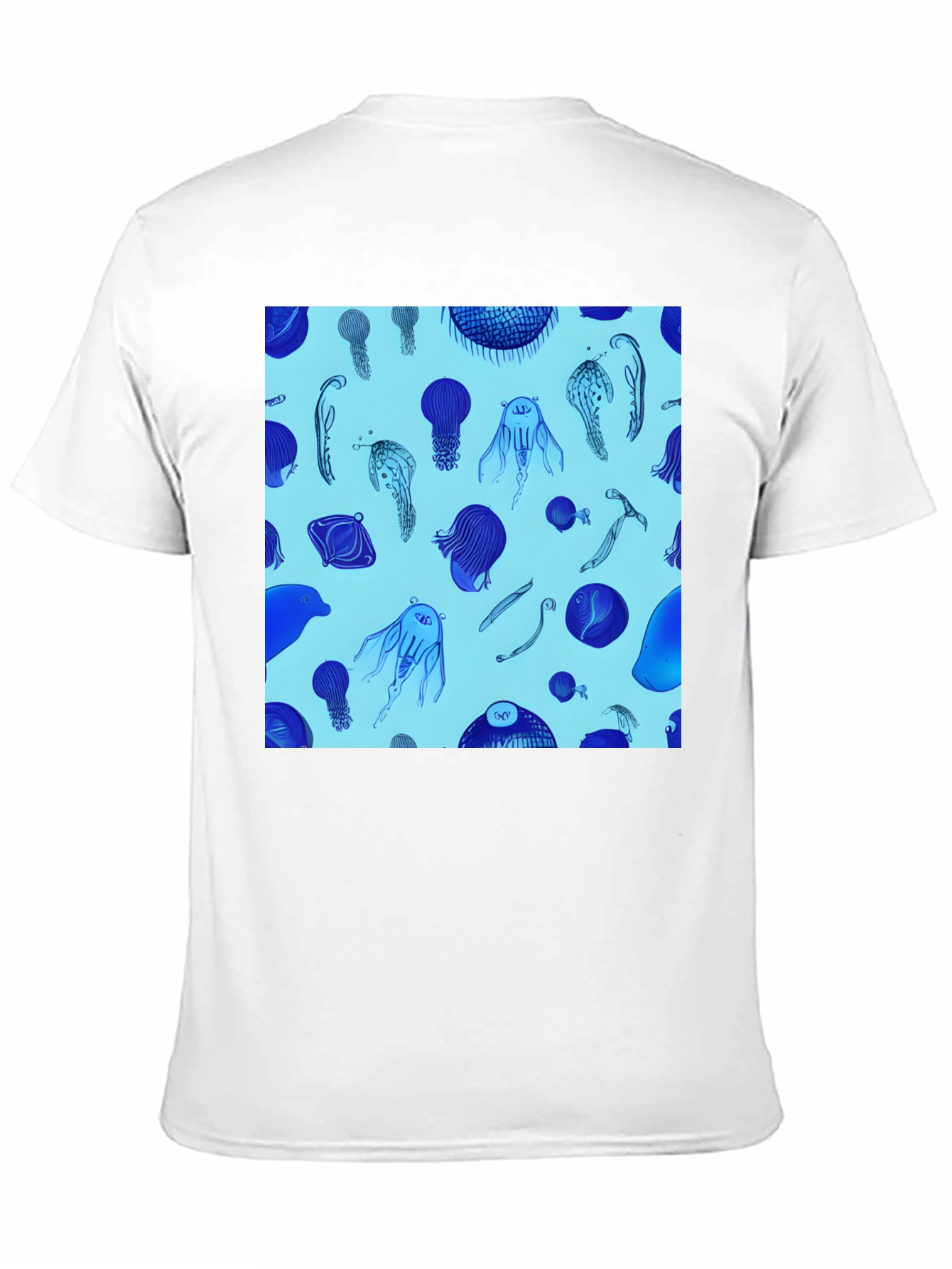Jellyfish Print Tee - Stylish Black Cotton Blend T-Shirt
