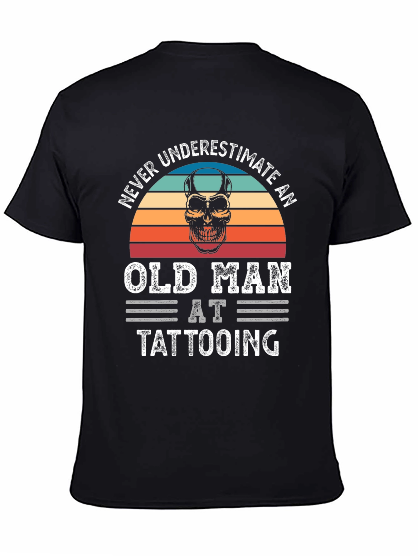 Never Underestimate Old Man Tattooing T-Shirt
