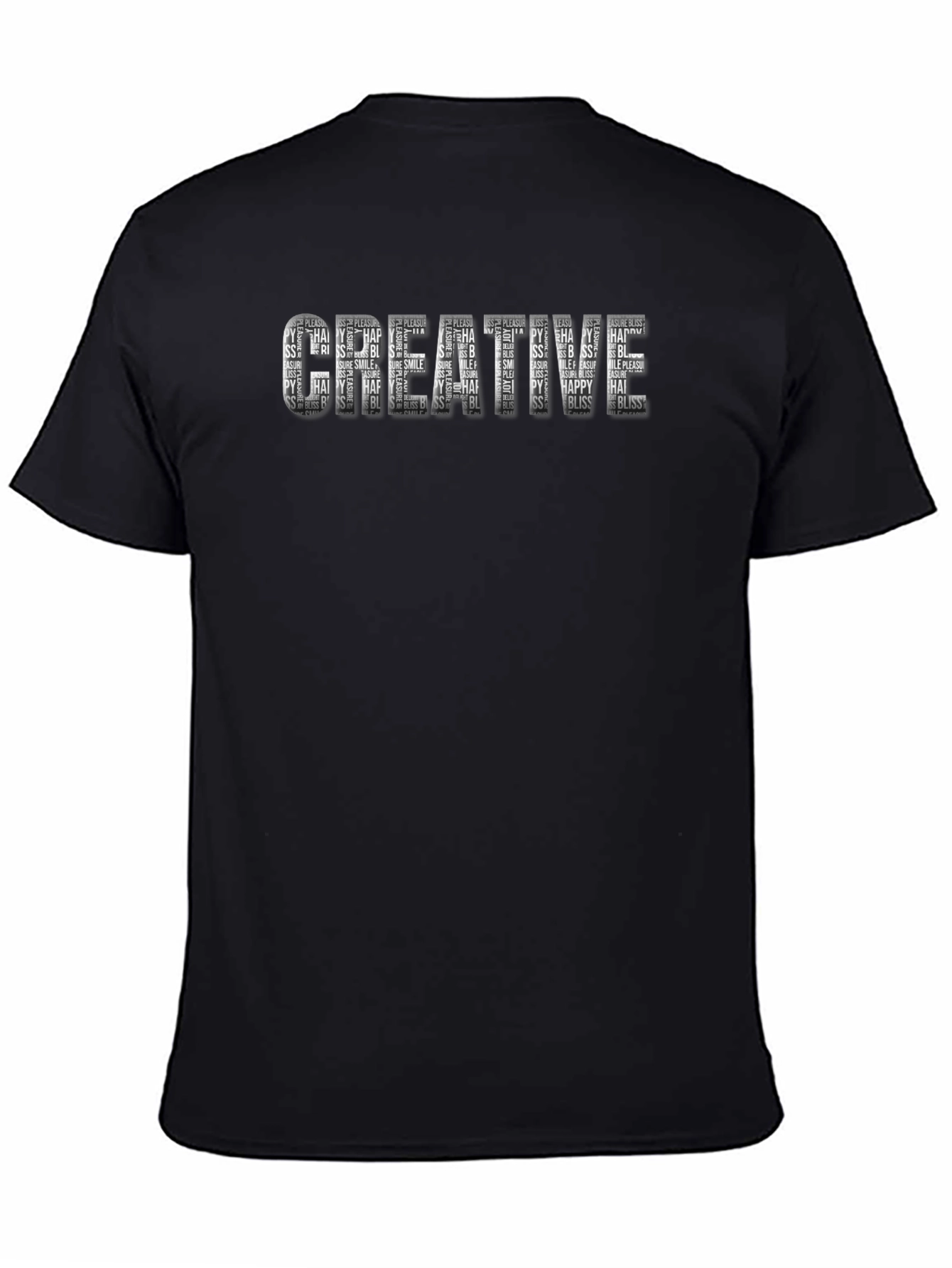 Creative Word Art T-Shirt - Black Unisex Tee