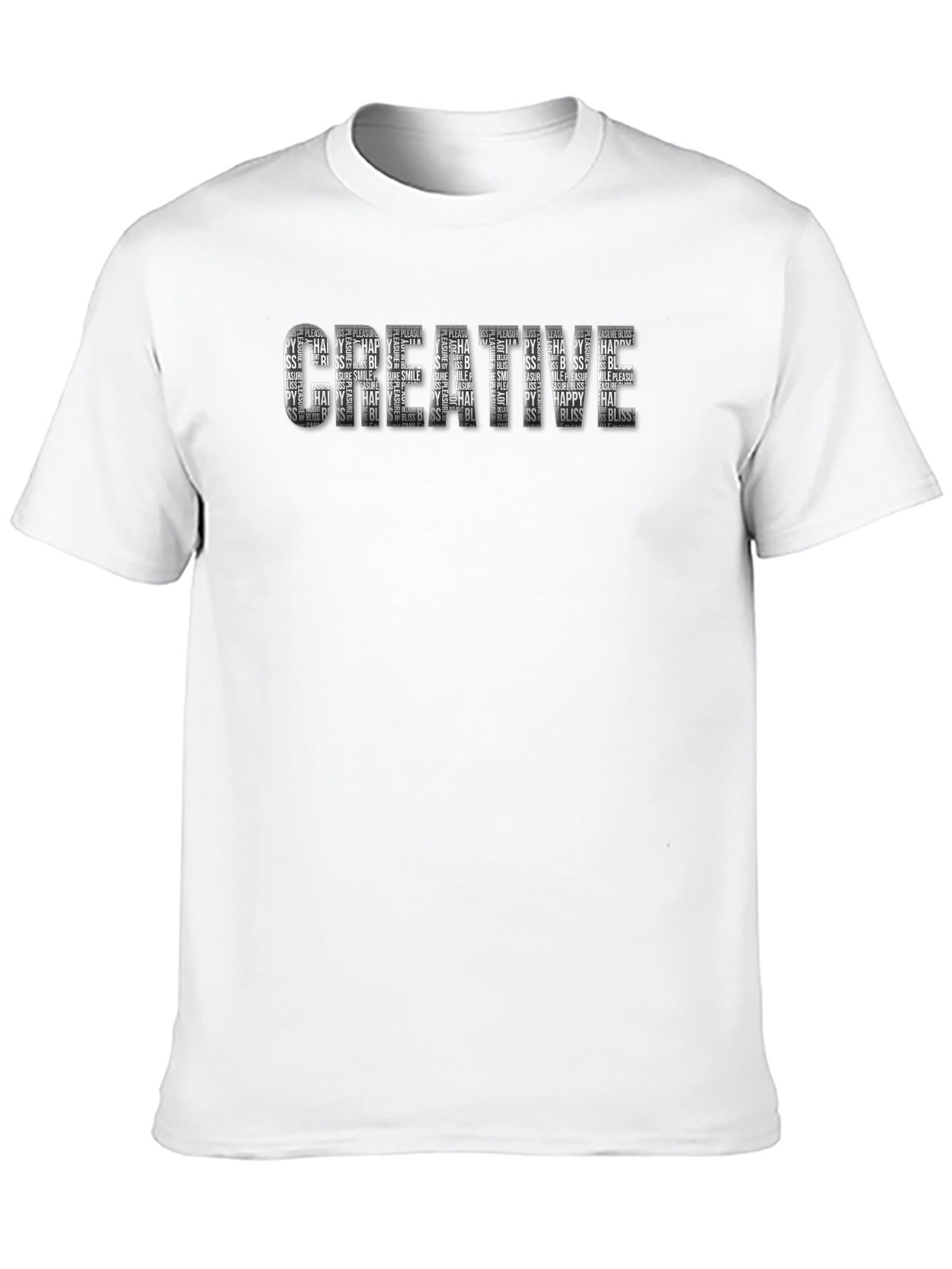 Creative Word Art T-Shirt - Black Unisex Tee