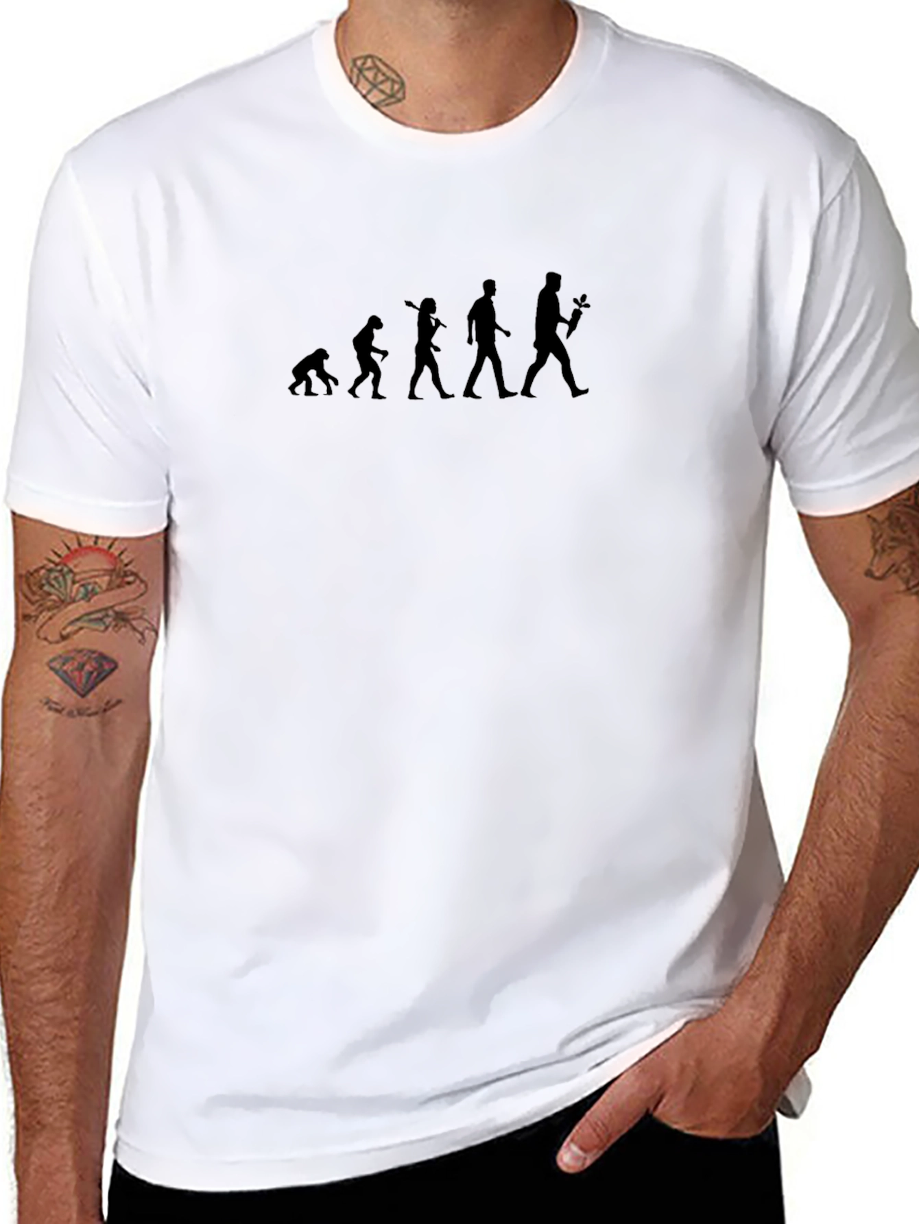 Evolution of Man T-Shirt - Black Graphic Tee