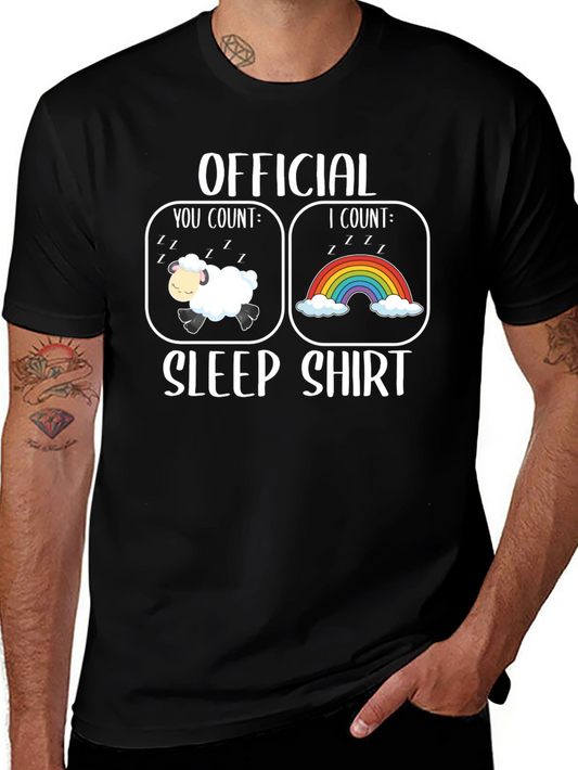 Official Sleep Shirt - Count Sheep & Rainbows T-Shirt