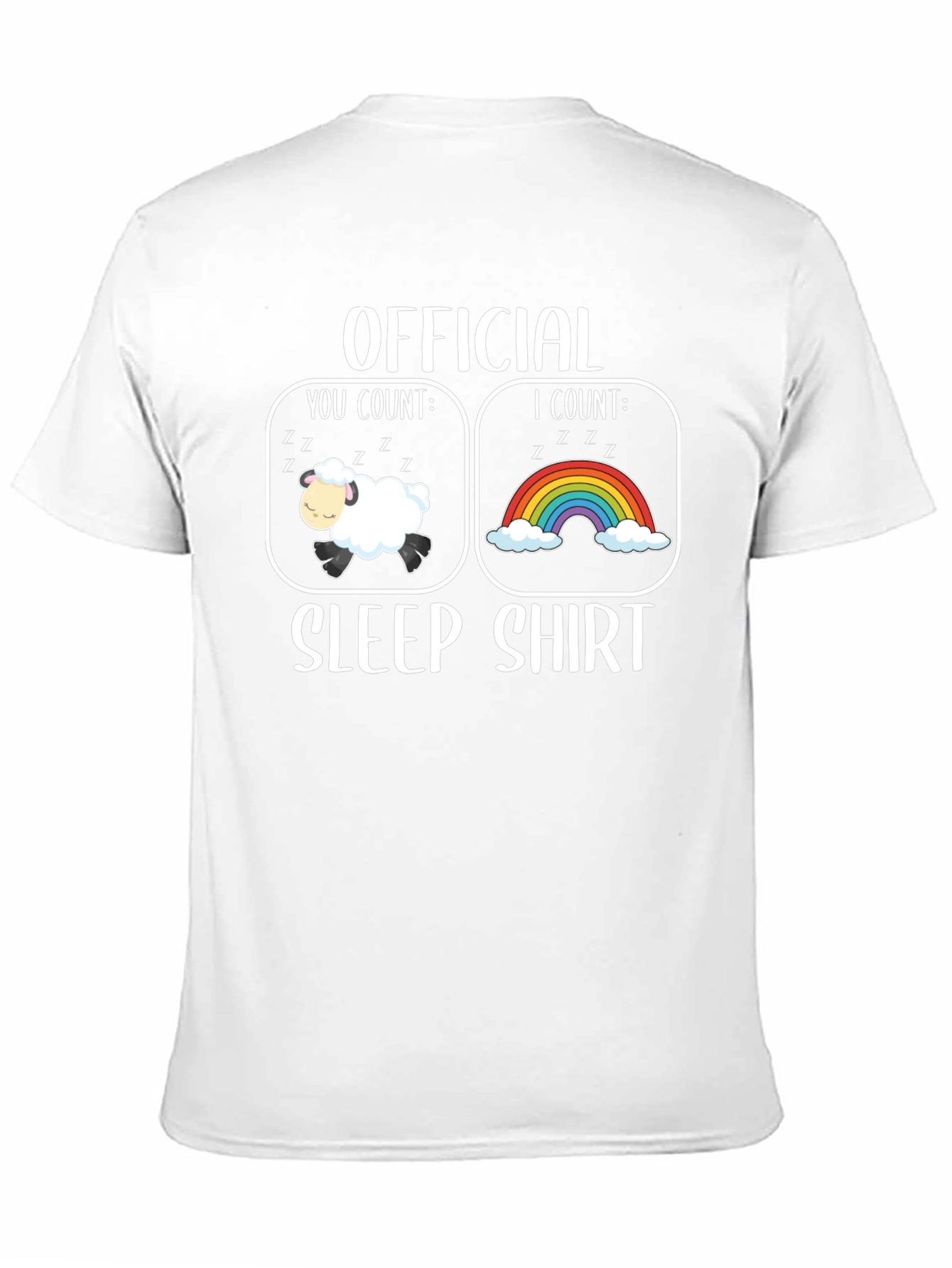 Official Sleep Shirt - Count Sheep & Rainbows T-Shirt