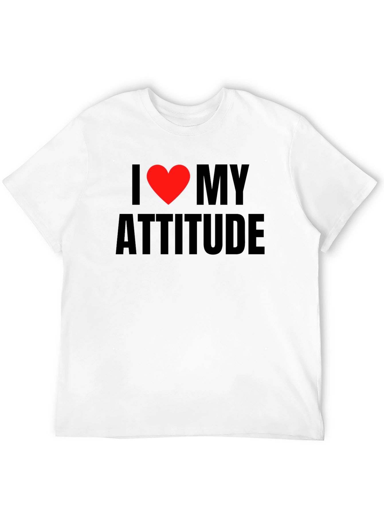 I Heart My Attitude T-Shirt - Black
