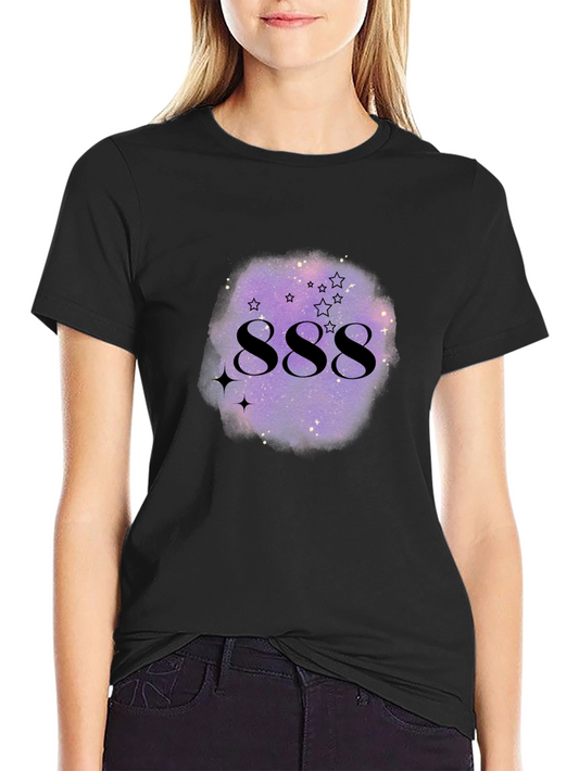 888 Angel Number Galaxy Graphic T-Shirt