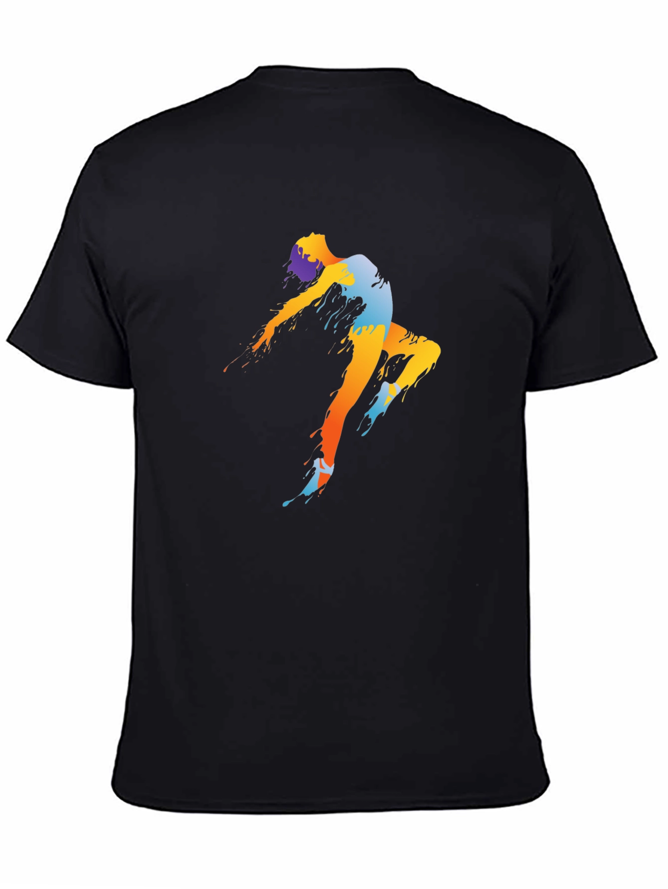 Abstract Dancer Graphic Tee - Black