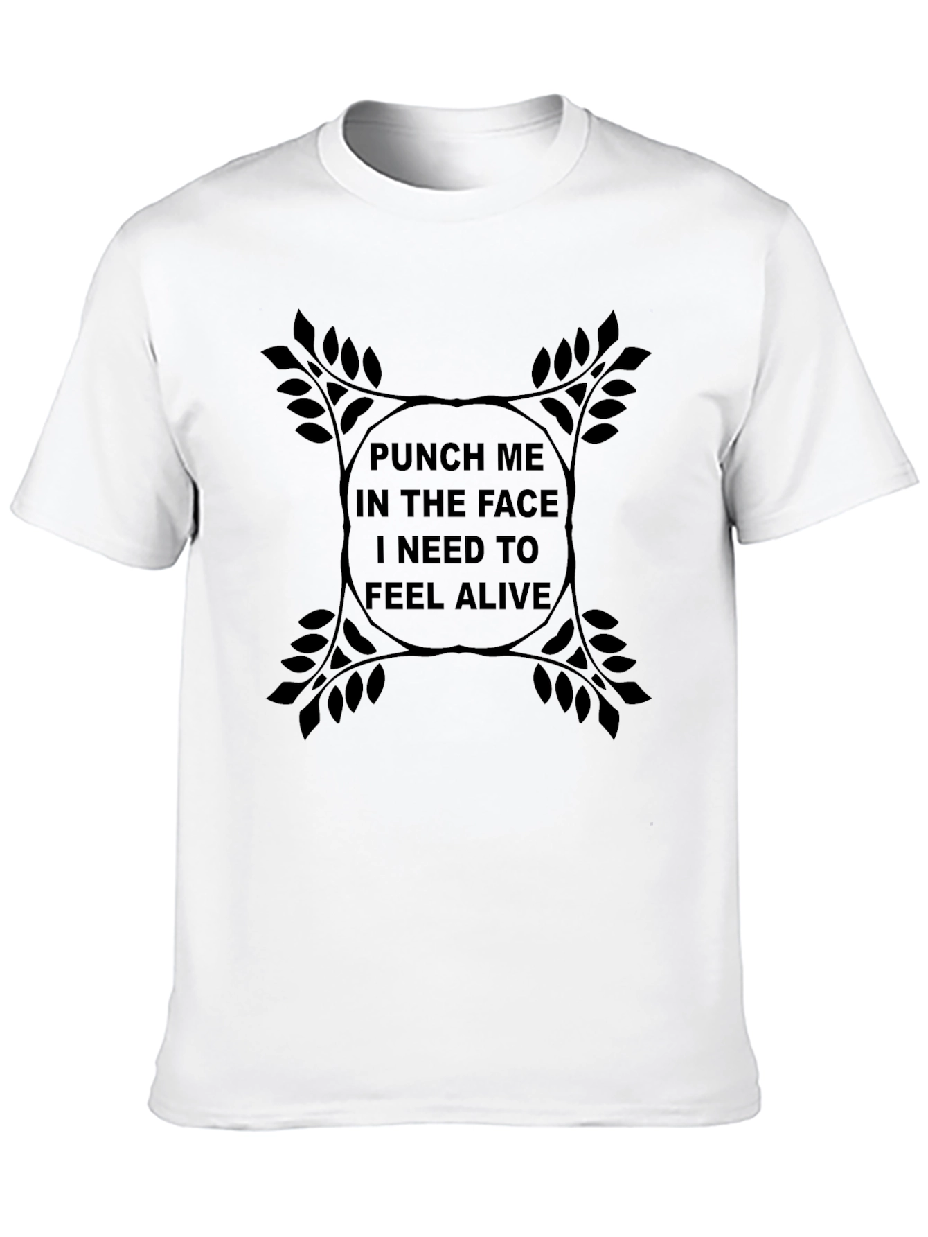 Punch Me Tee - Edgy Black Graphic T-Shirt