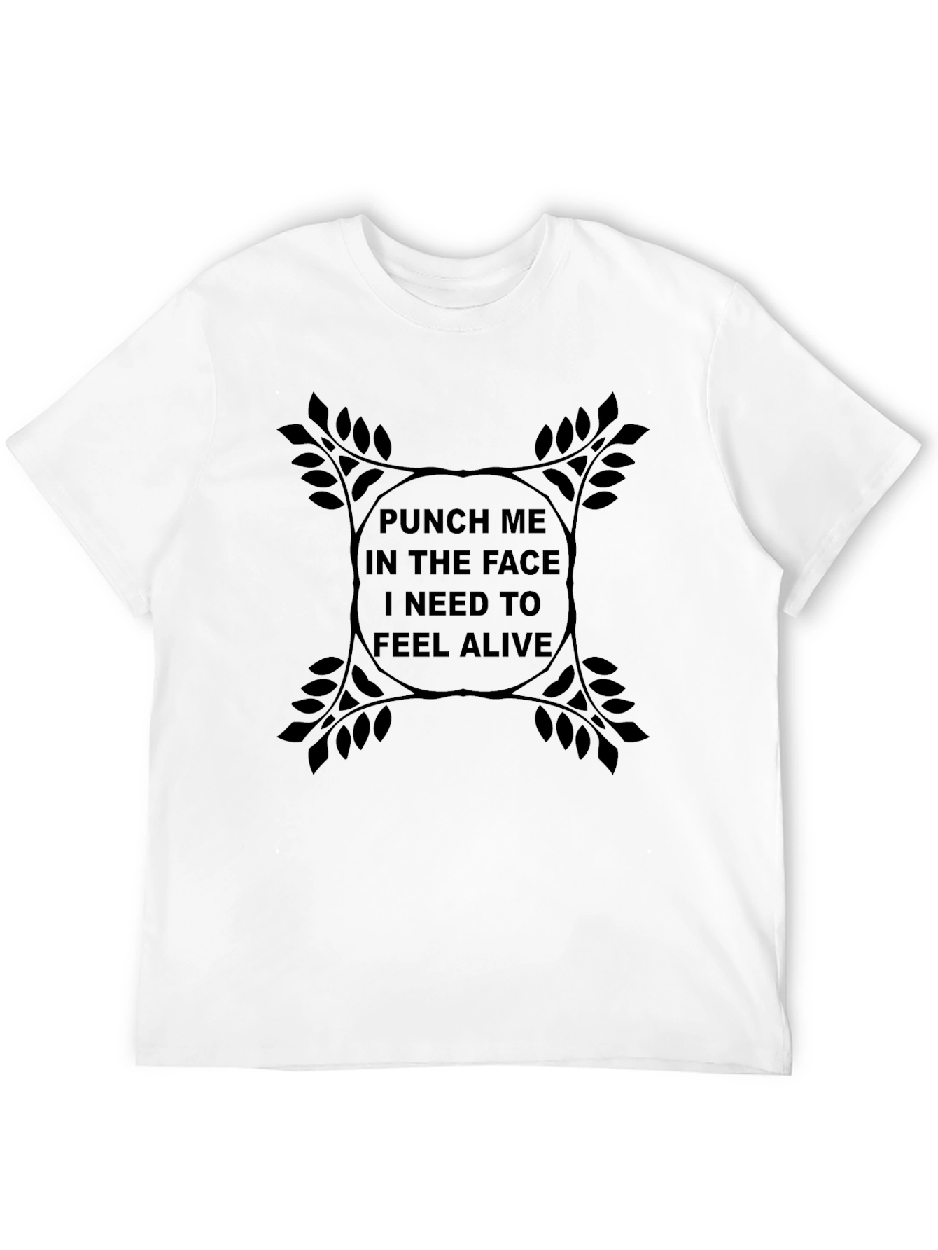 Punch Me Tee - Edgy Black Graphic T-Shirt
