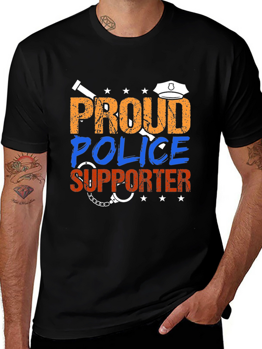 Proud Police Supporter Graphic Tee