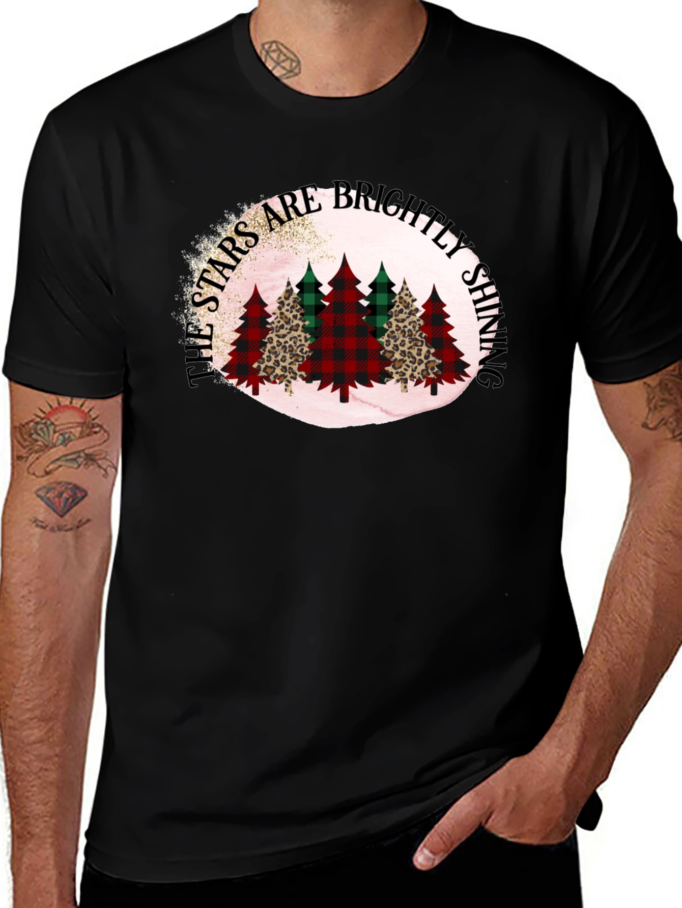 Stars Brightly Shining Christmas Tree T-Shirt