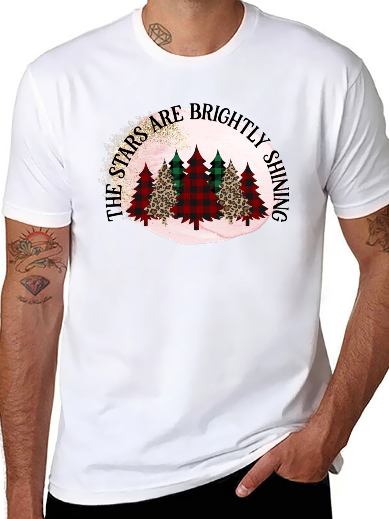 Stars Brightly Shining Christmas Tree T-Shirt