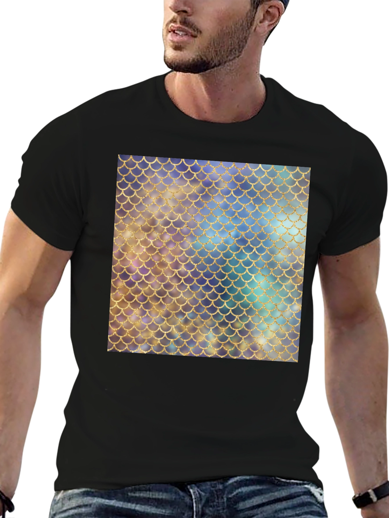 Mermaid Scale Pattern T-Shirt