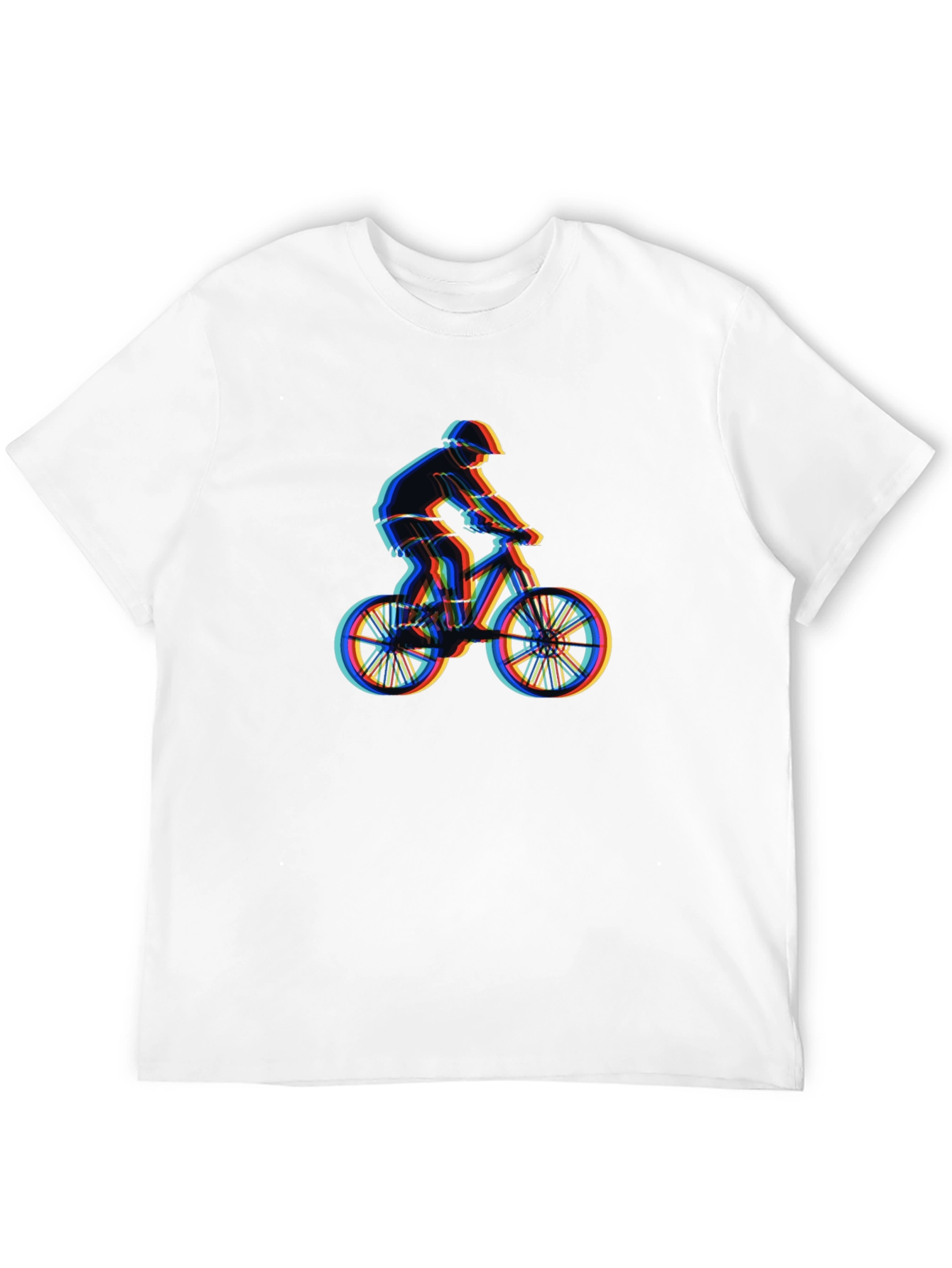 Cool Bike Rider Graphic T-Shirt - Black