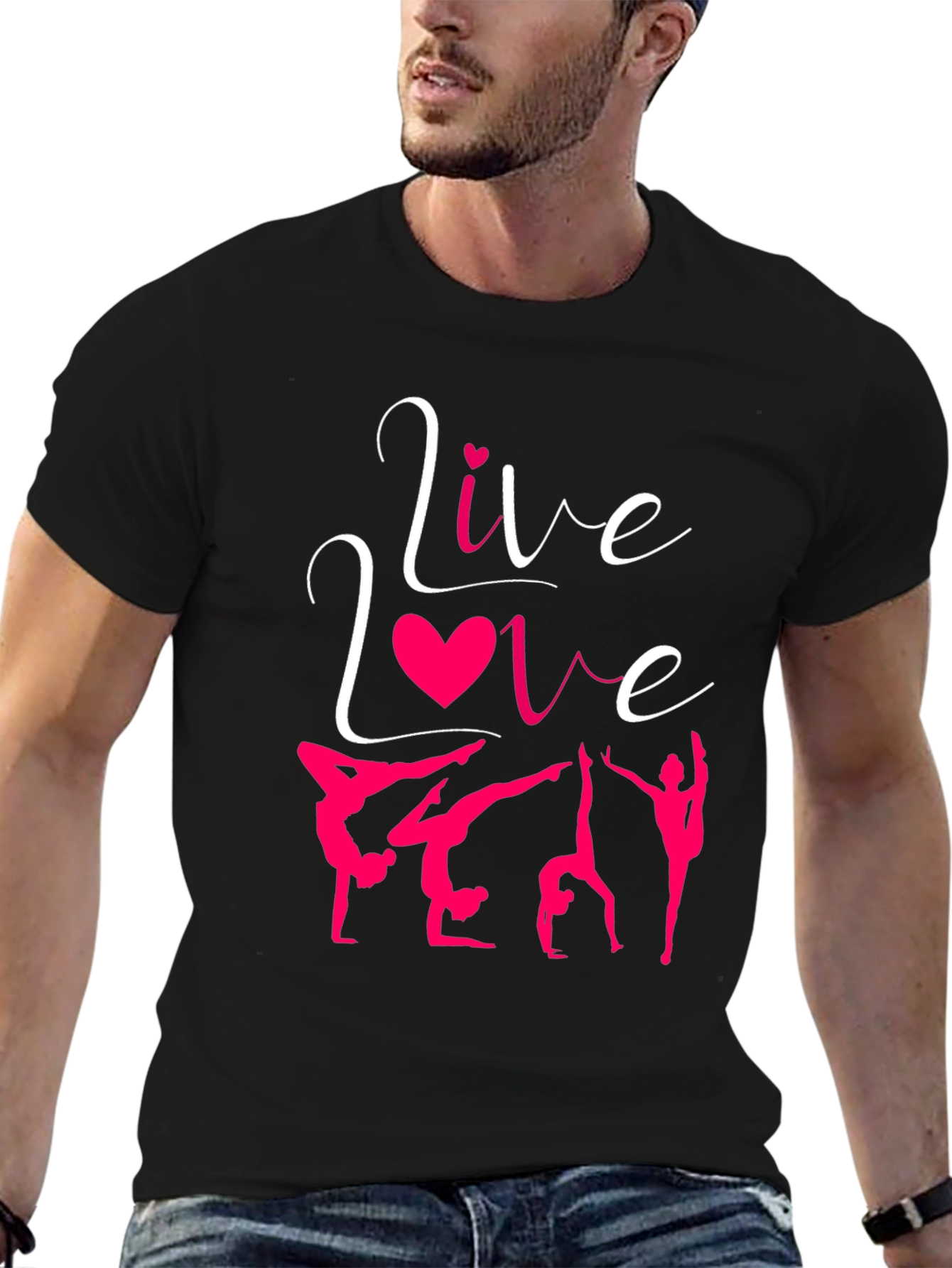 Live Love Gymnastics Black T-Shirt