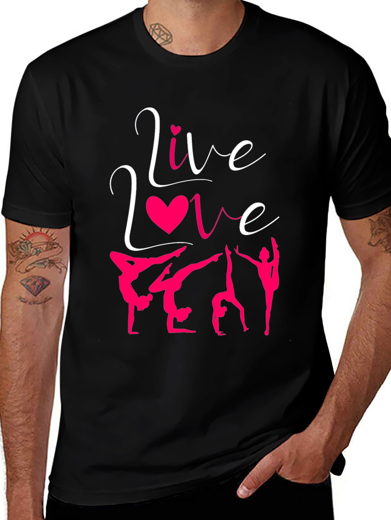 Live Love Gymnastics Black T-Shirt