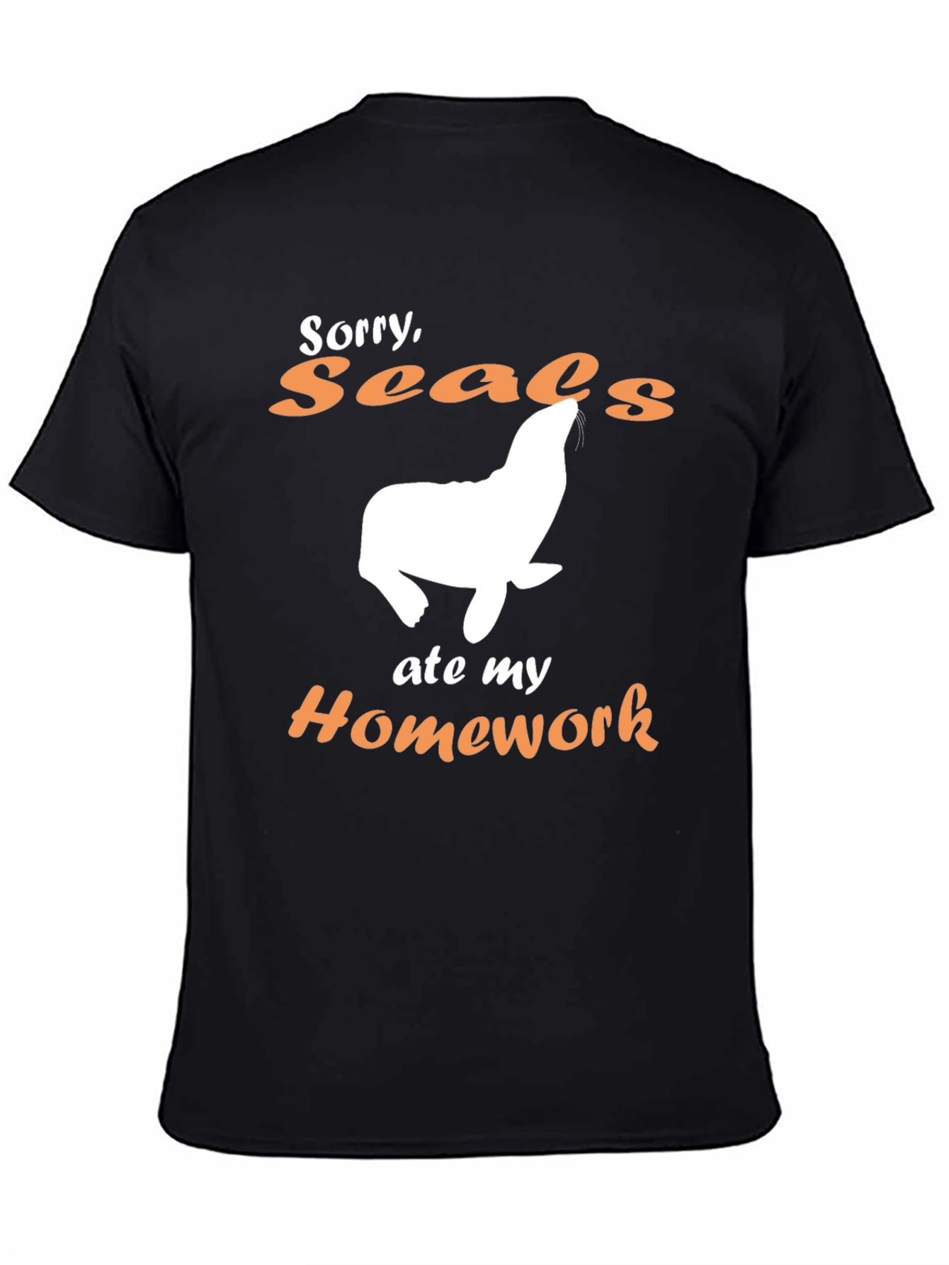 Funny Seals Ate My Homework Graphic T-Shirt