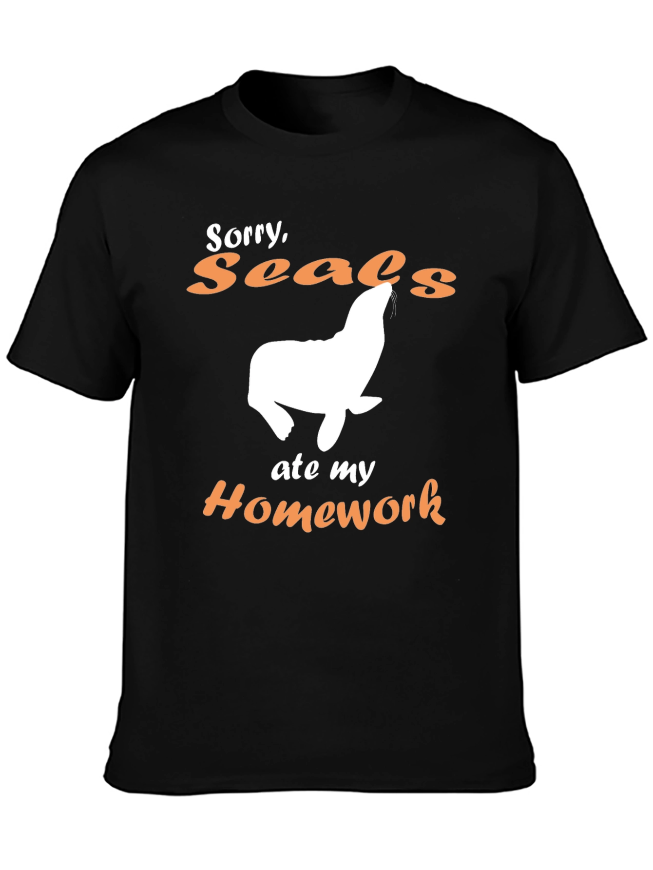 Funny Seals Ate My Homework Graphic T-Shirt