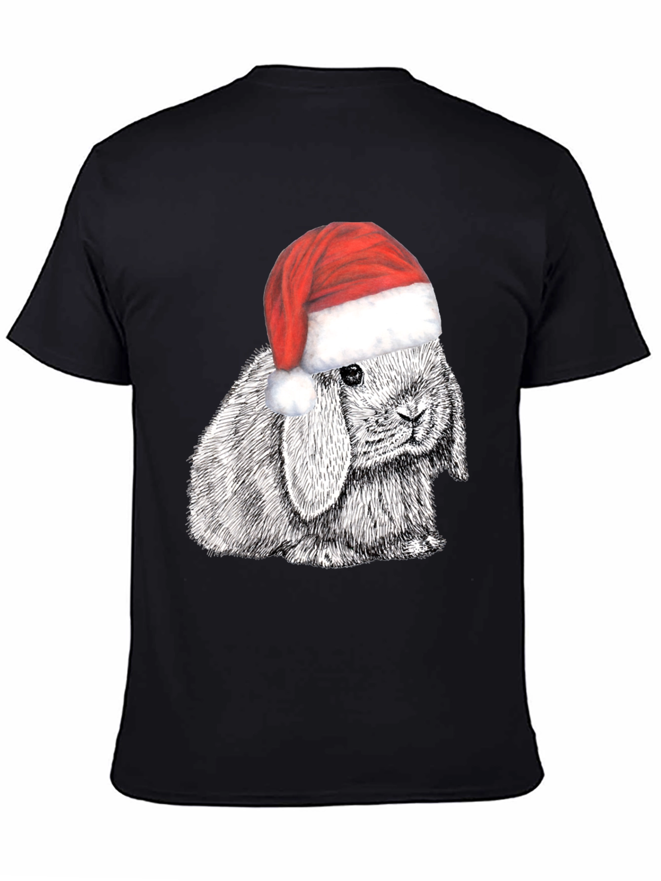 Christmas Bunny Graphic Tee - Holiday T-Shirt