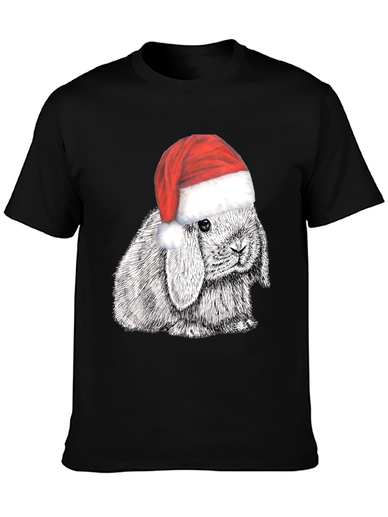 Christmas Bunny Graphic Tee - Holiday T-Shirt