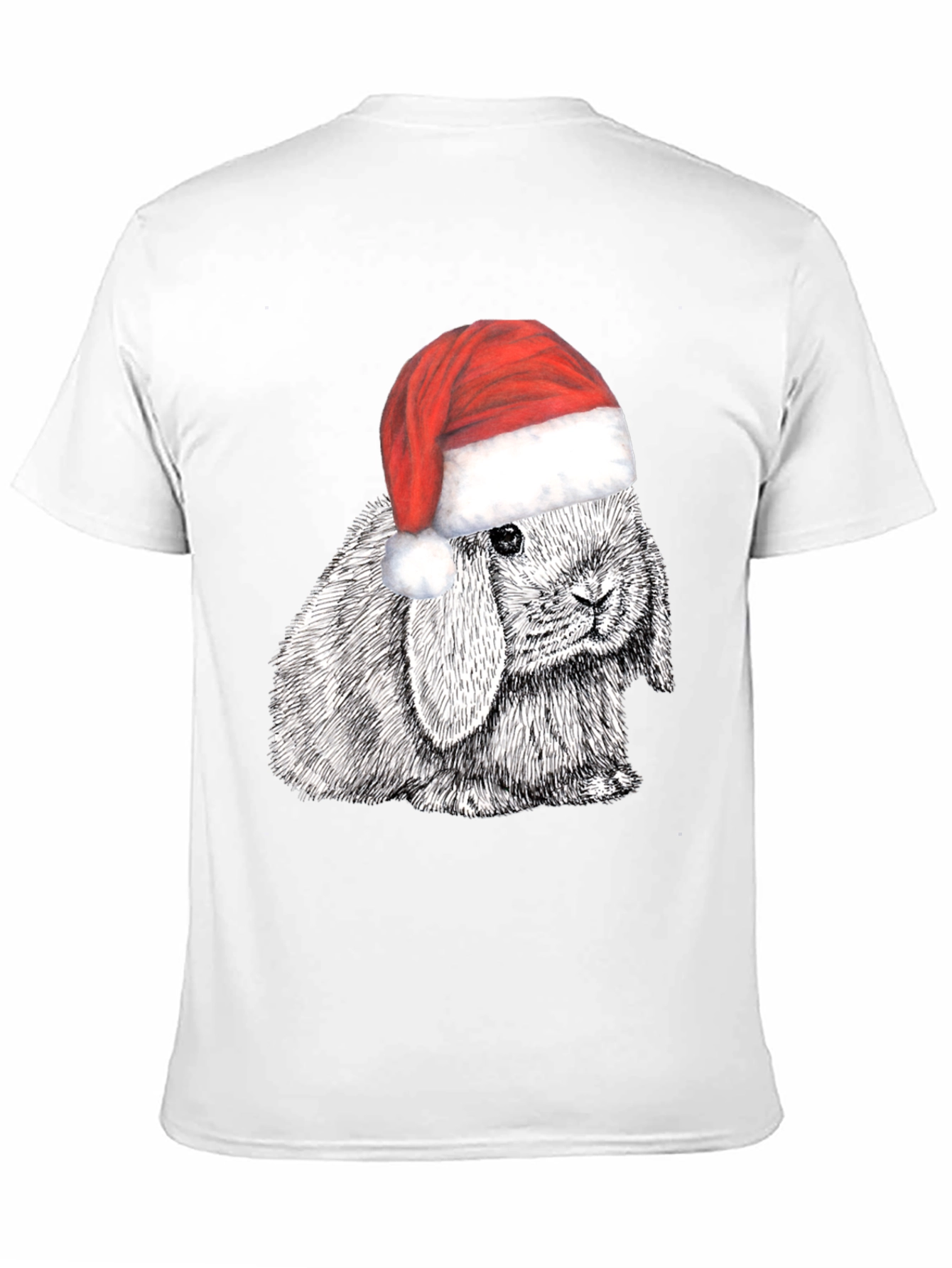 Christmas Bunny Graphic Tee - Holiday T-Shirt