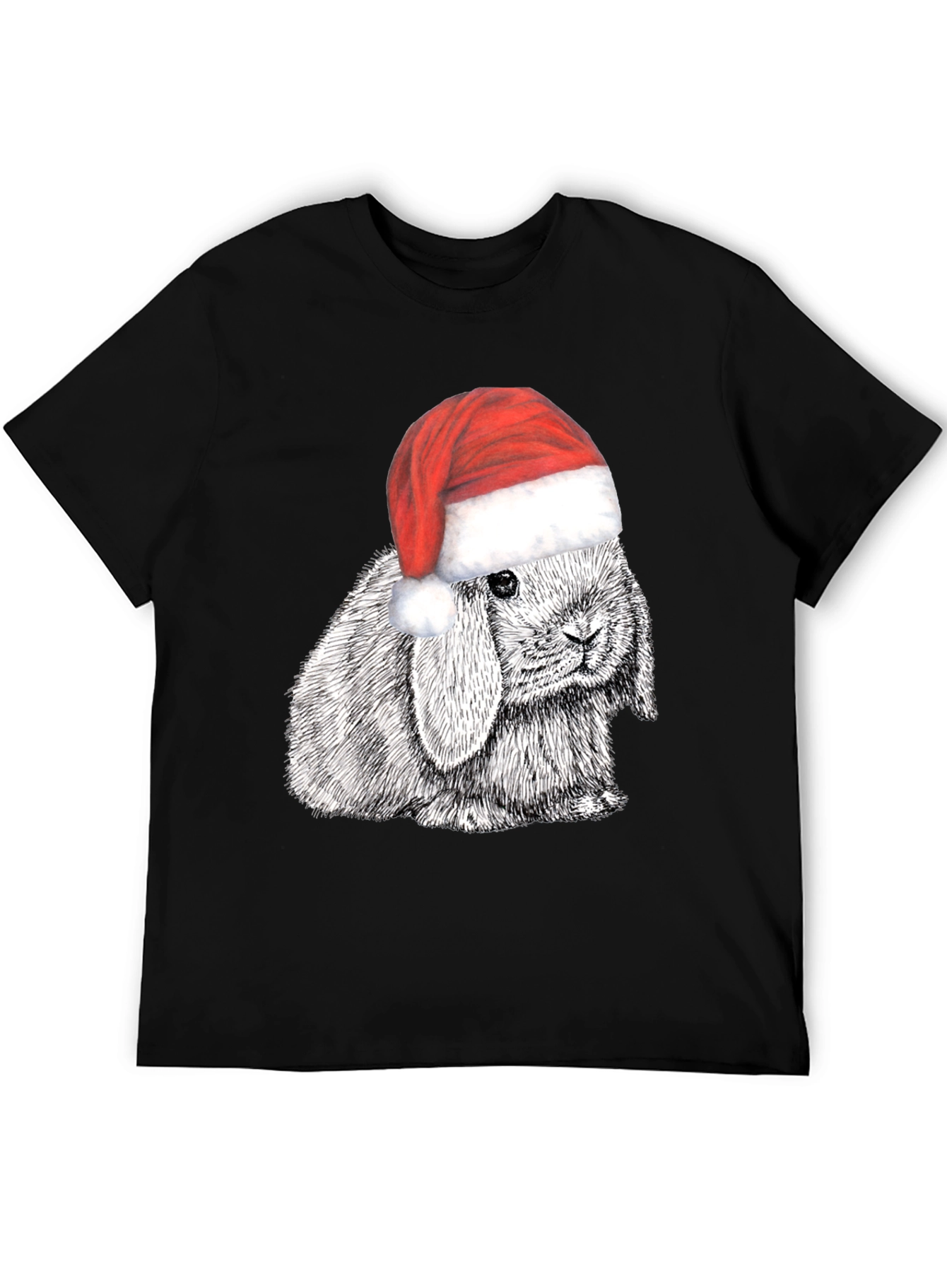 Christmas Bunny Graphic Tee - Holiday T-Shirt