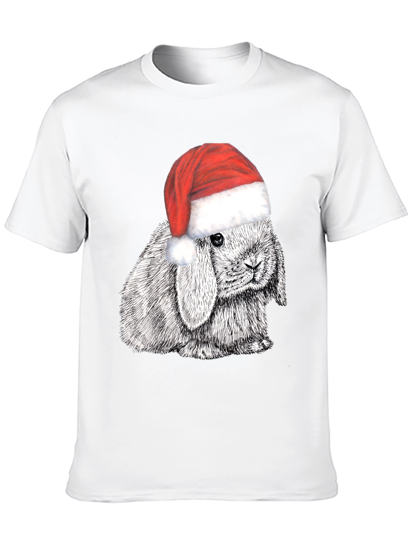 Christmas Bunny Graphic Tee - Holiday T-Shirt