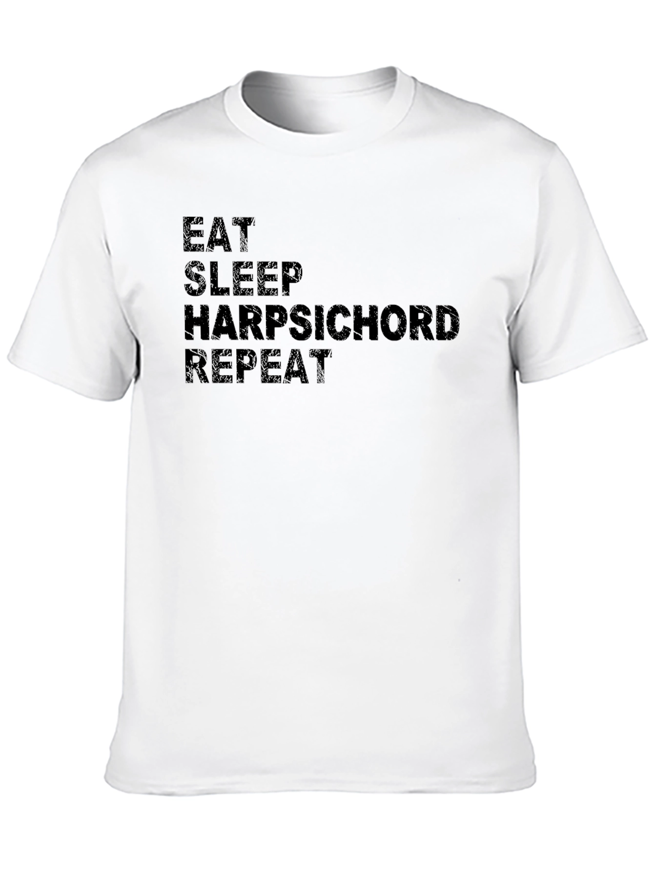 Eat Sleep Harpsichord Repeat Black T-Shirt