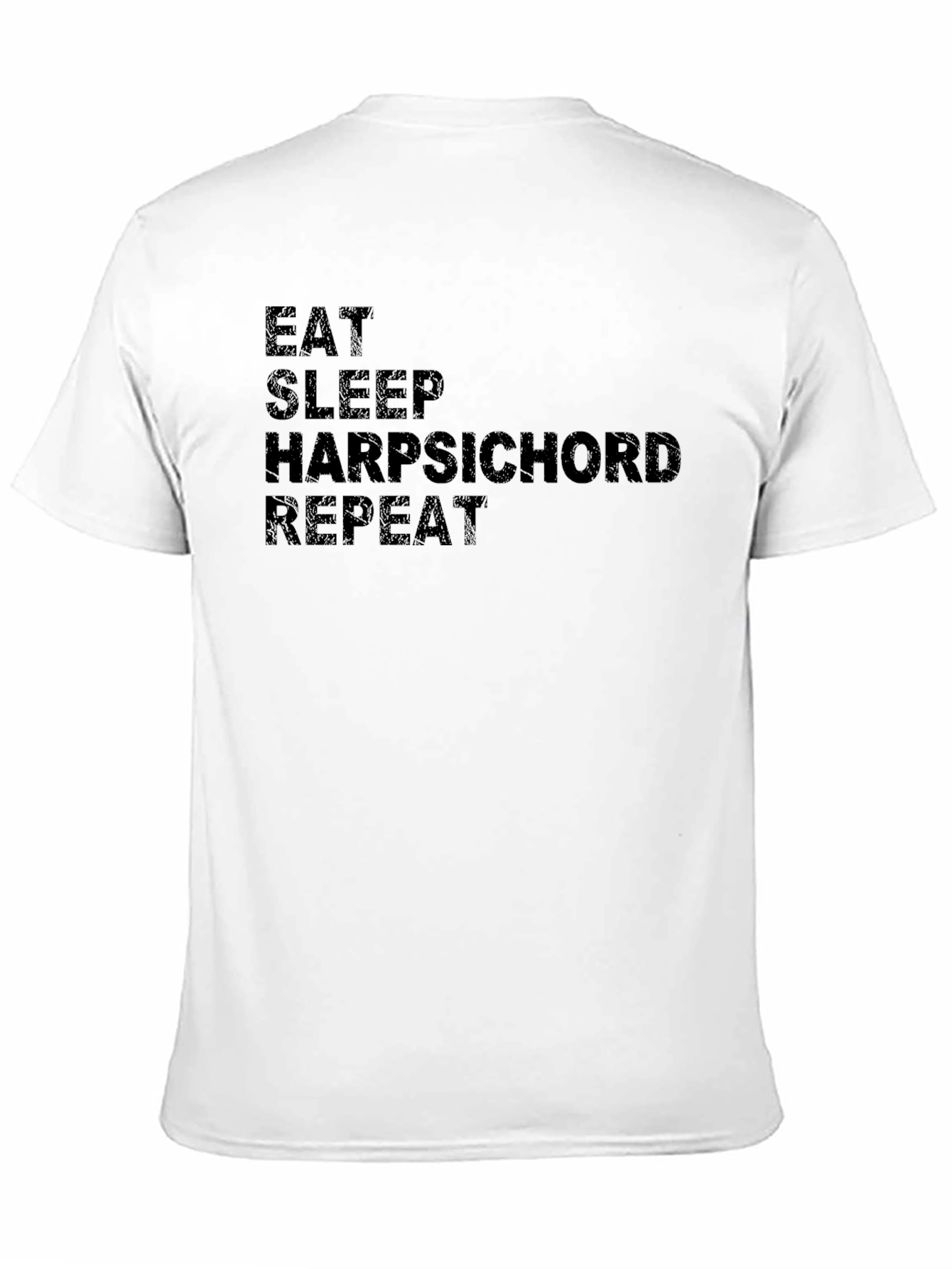 Eat Sleep Harpsichord Repeat Black T-Shirt