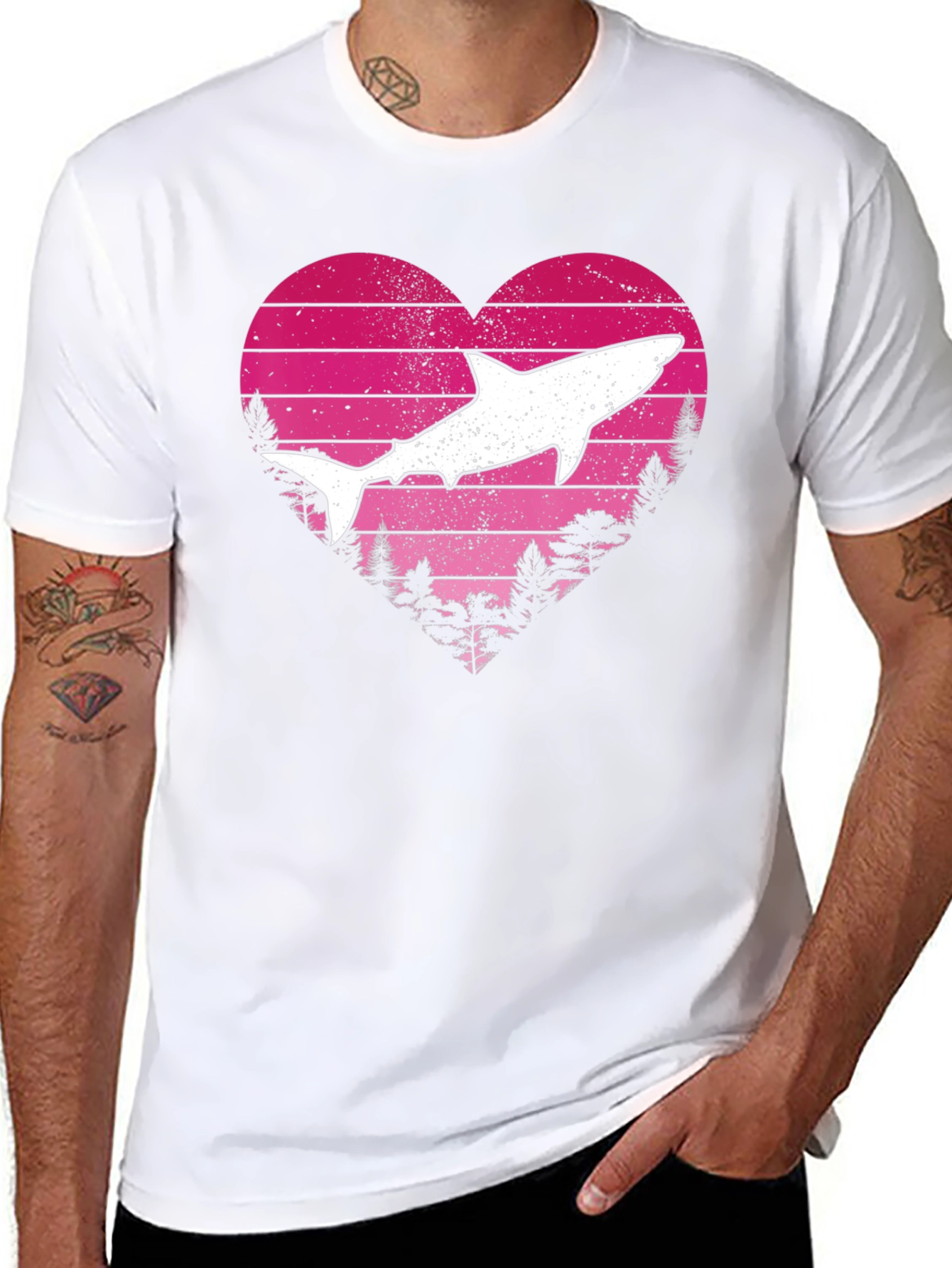 Shark Heart Graphic Tee - Love the Ocean!