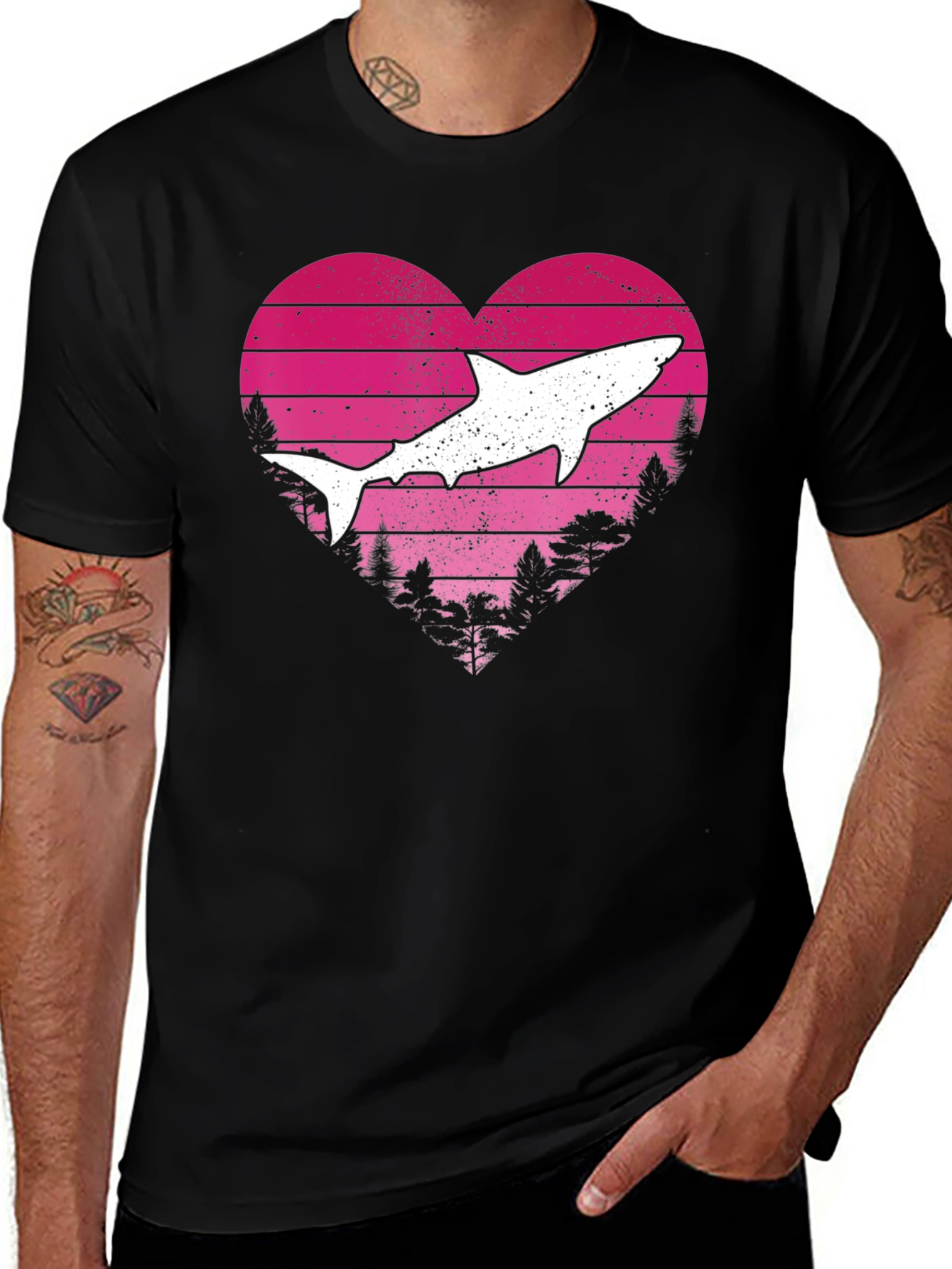 Shark Heart Graphic Tee - Love the Ocean!