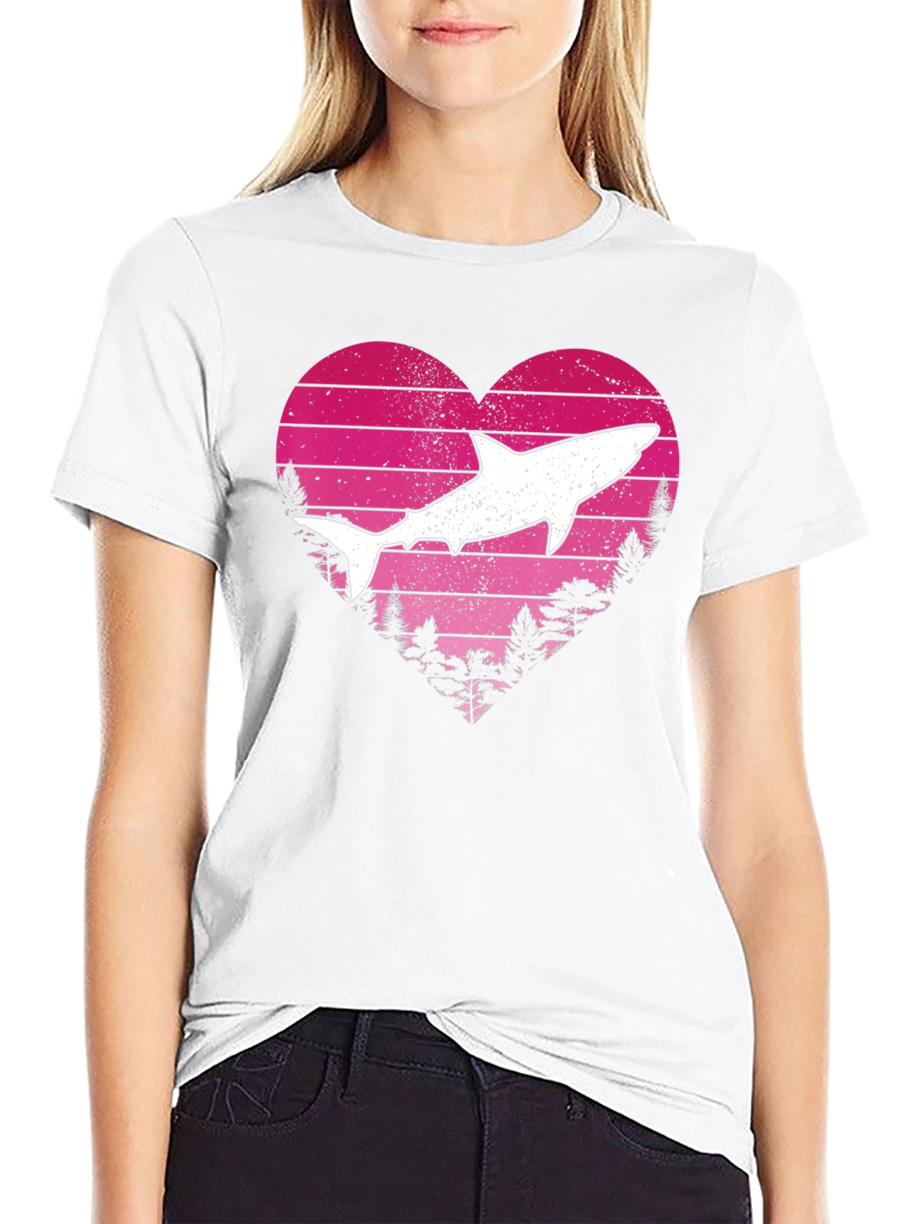 Shark Heart Graphic Tee - Love the Ocean!