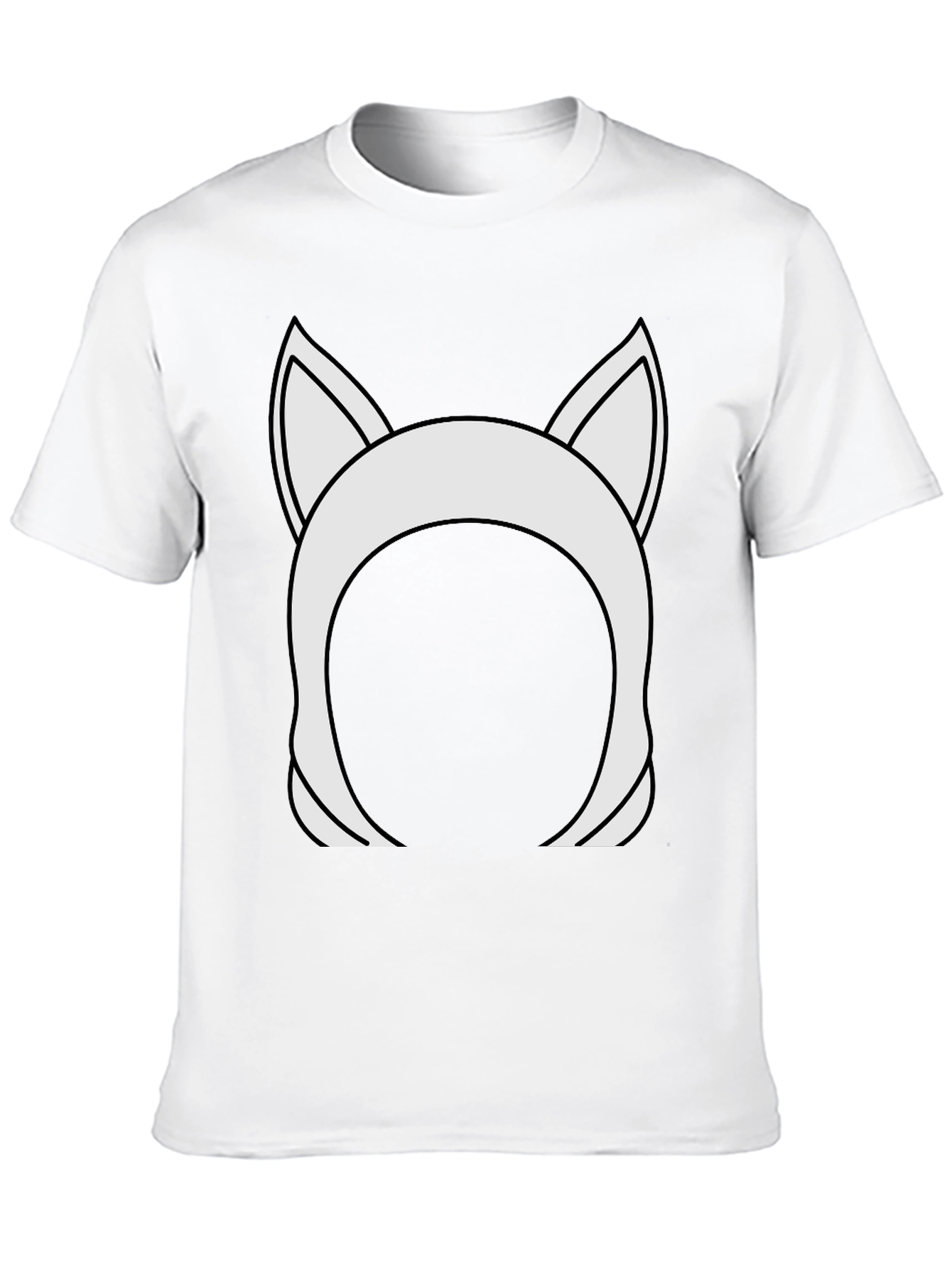 Cat Ear Headband Graphic Tee - Black