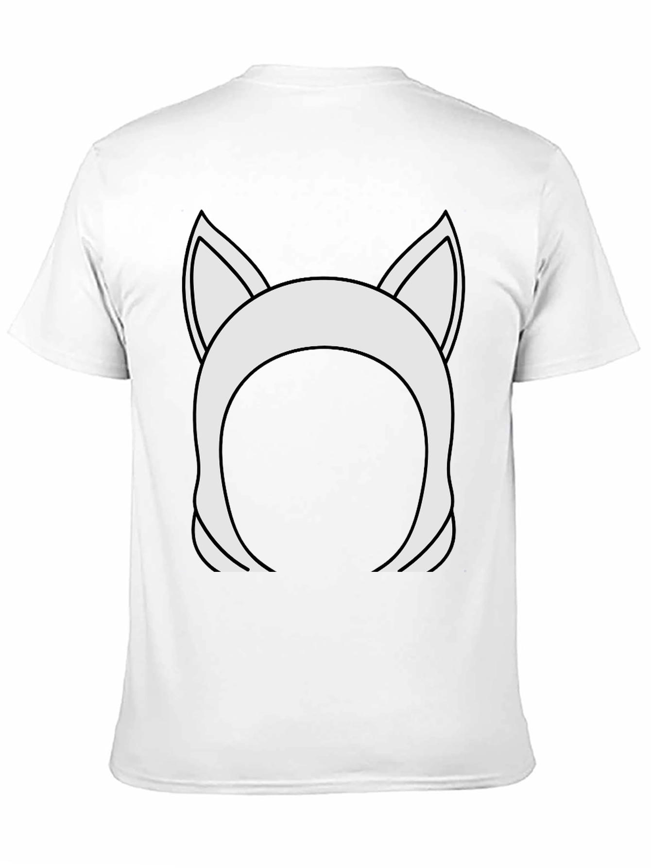 Cat Ear Headband Graphic Tee - Black