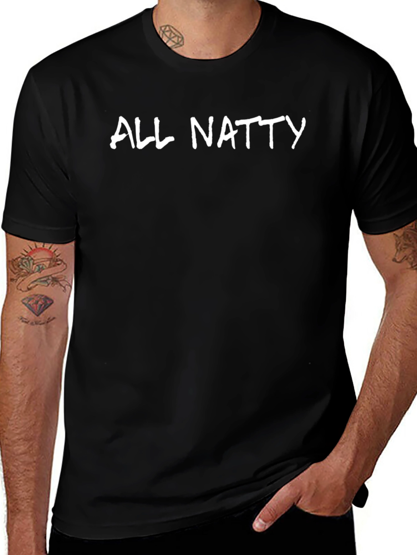 All Natty Black T-Shirt | Gym Motivation Tee