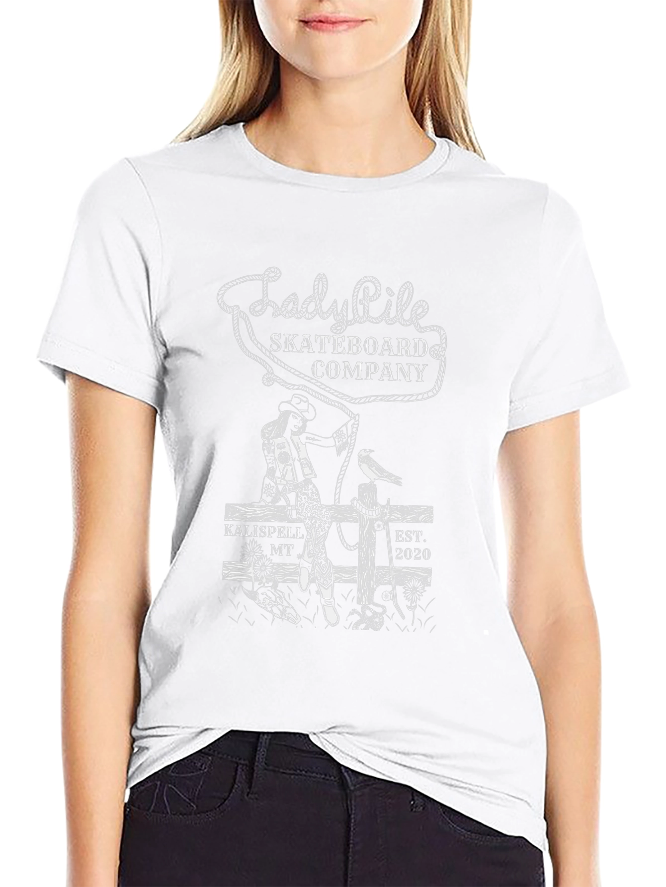 Lady Pile Skateboard Company Graphic T-Shirt
