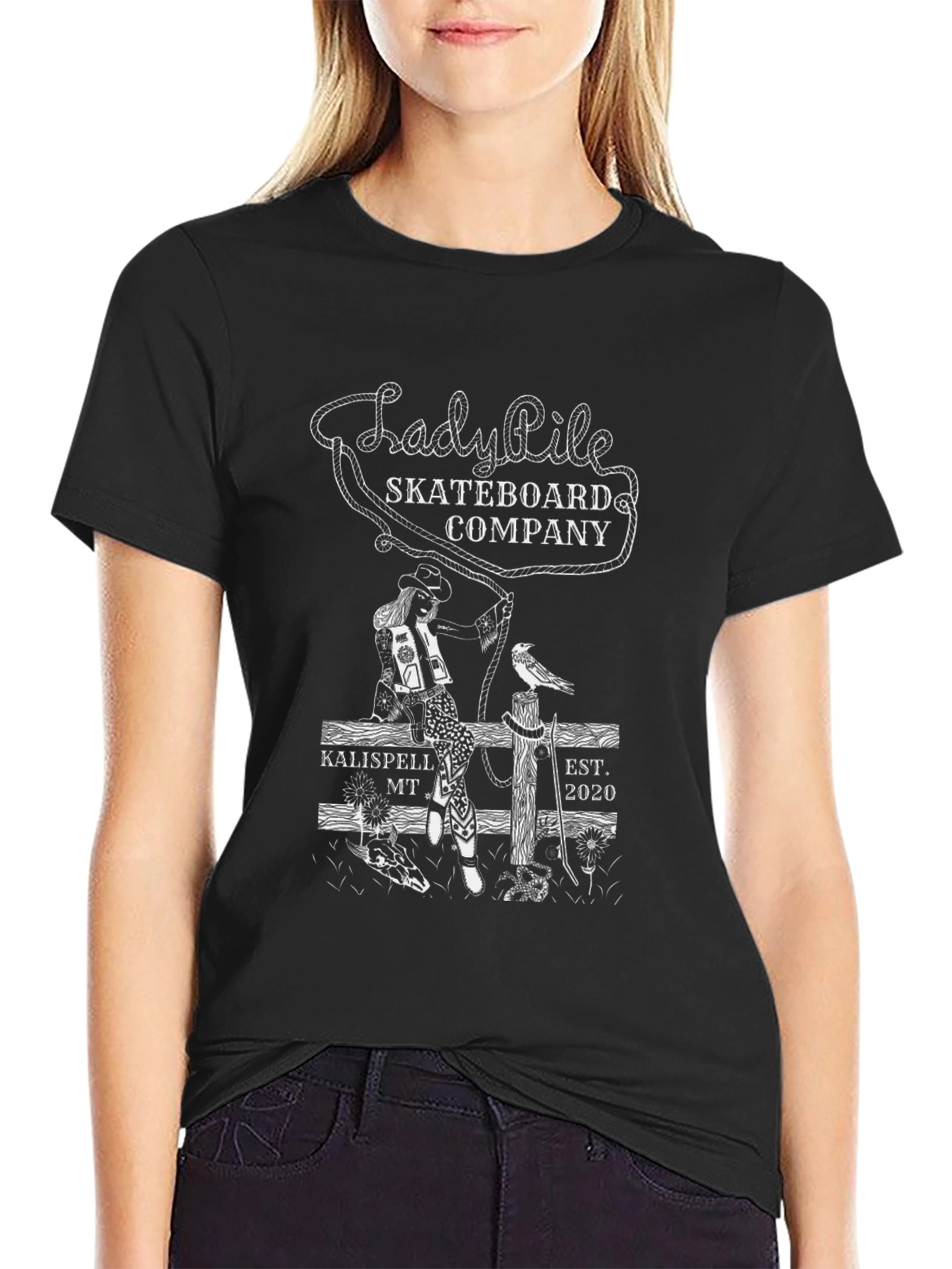 Lady Pile Skateboard Company Graphic T-Shirt