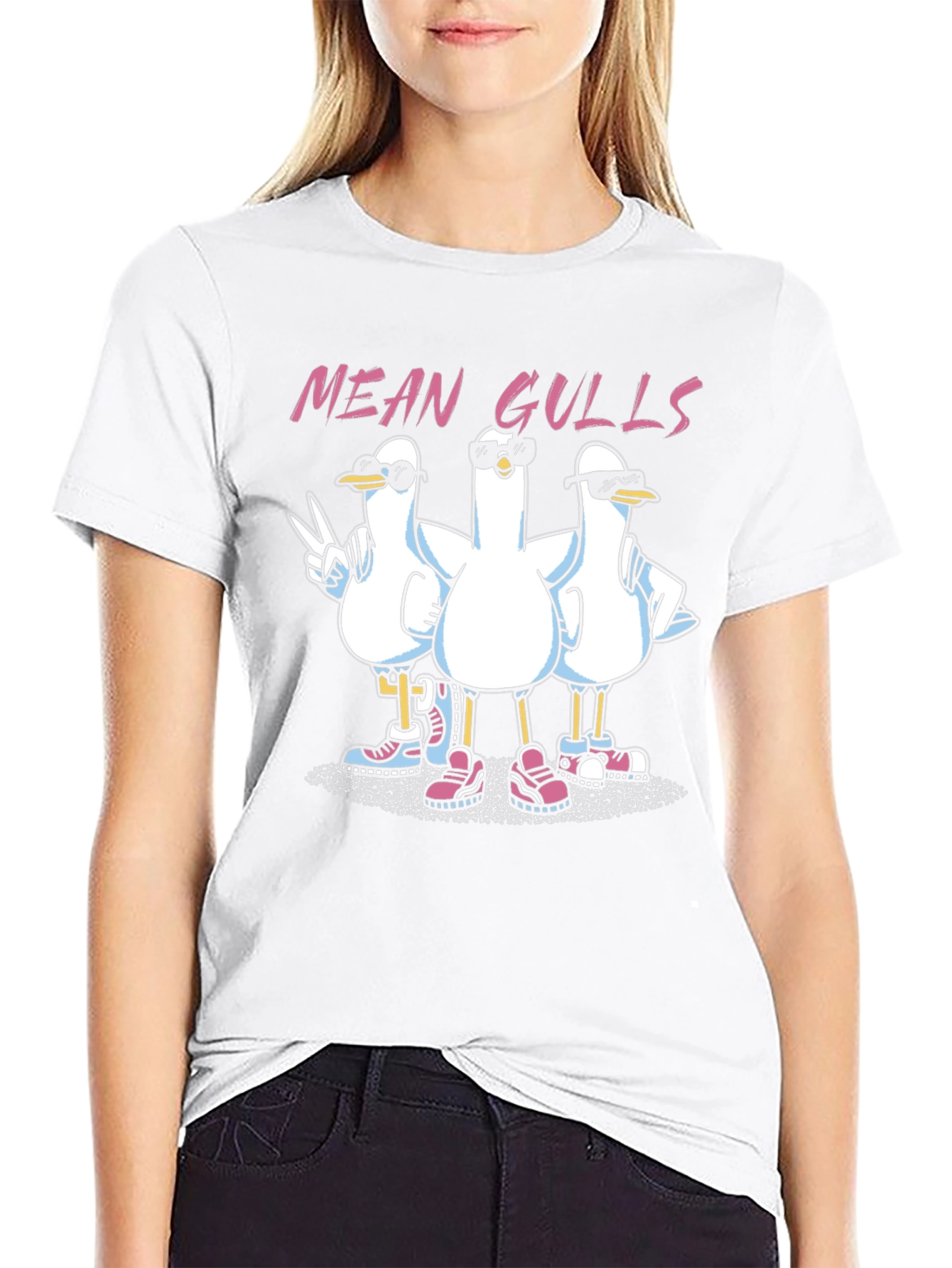 Mean Gulls Graphic T-Shirt